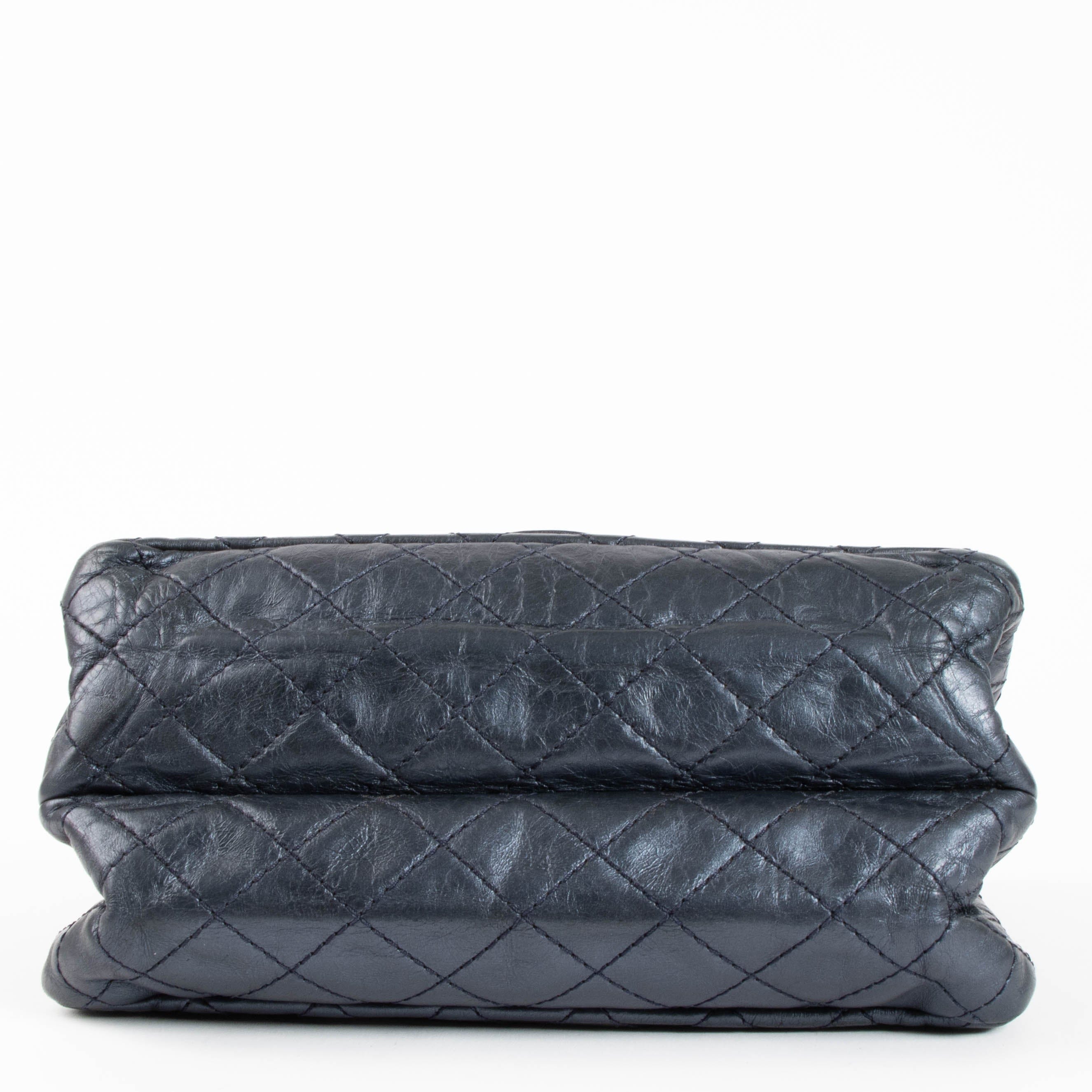 Chanel Metallic Blue Aged Calfskin Accordion Medium 2.55 Reissue Bag