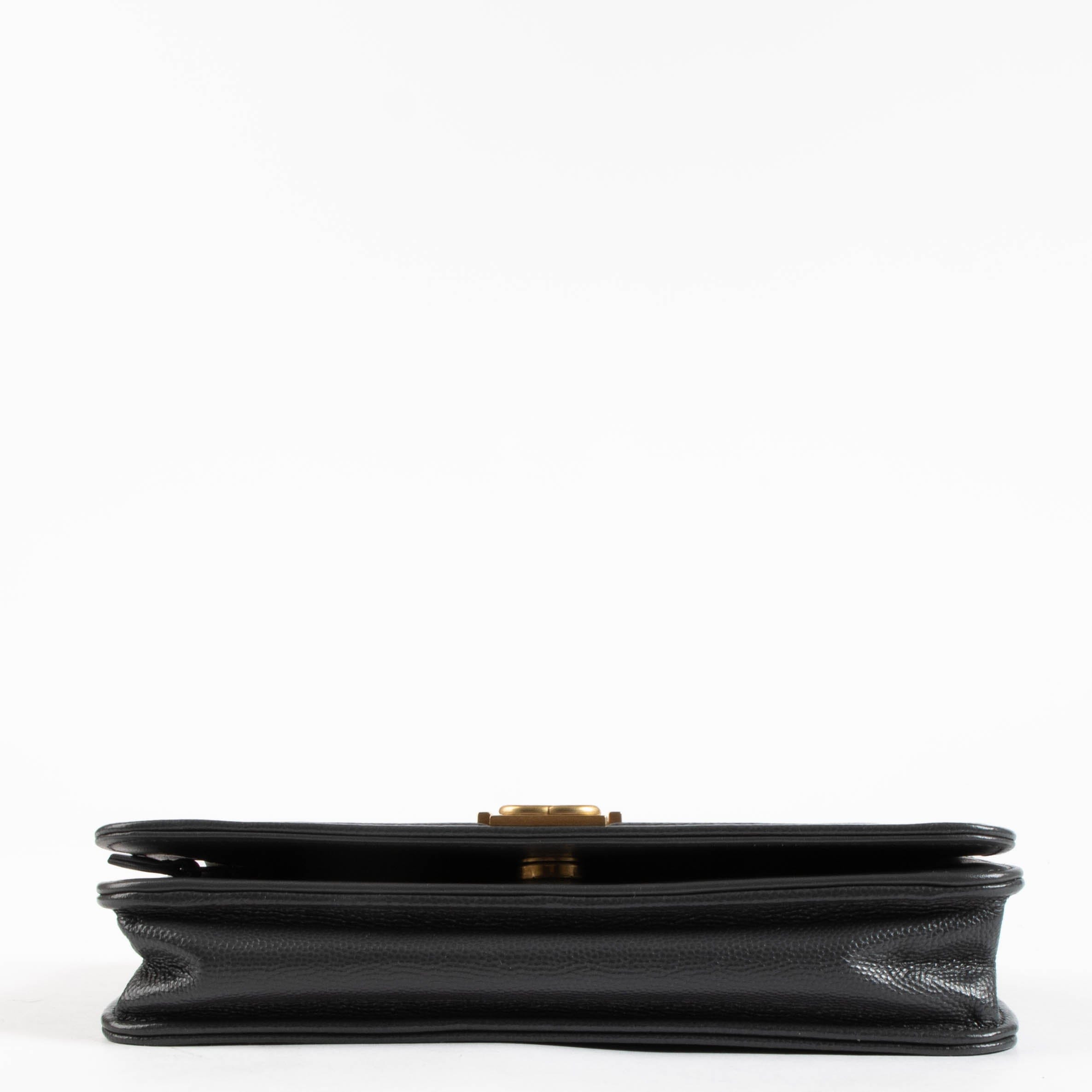 Chanel Grey Chevron Caviar Boy Chanel Wallet On Chain