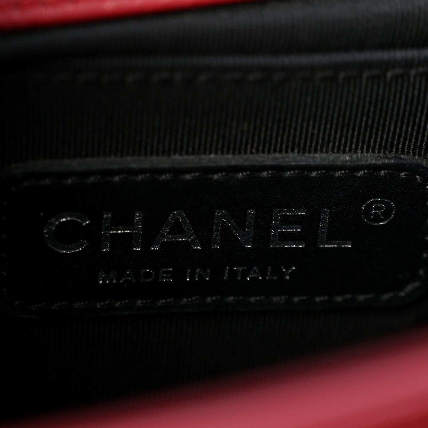 Chanel Patent Calfskin Quilted Medium Plexiglass Boy Flap Red
