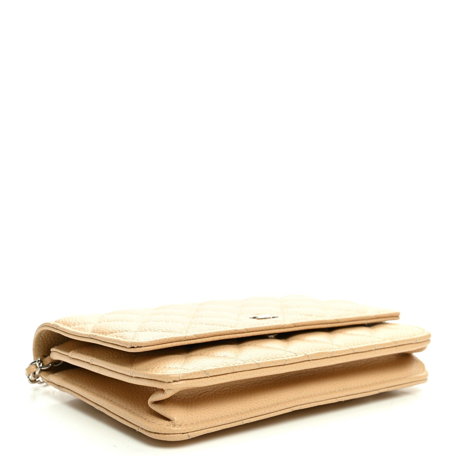 Chanel Caviar Quilted Wallet on Chain WOC Beige