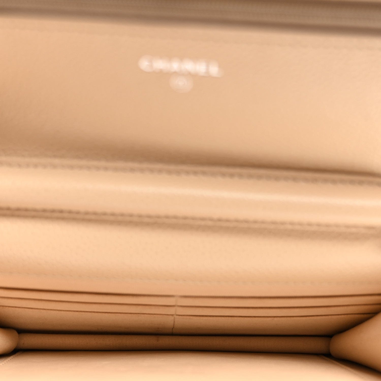 Chanel Caviar Quilted Wallet on Chain WOC Beige