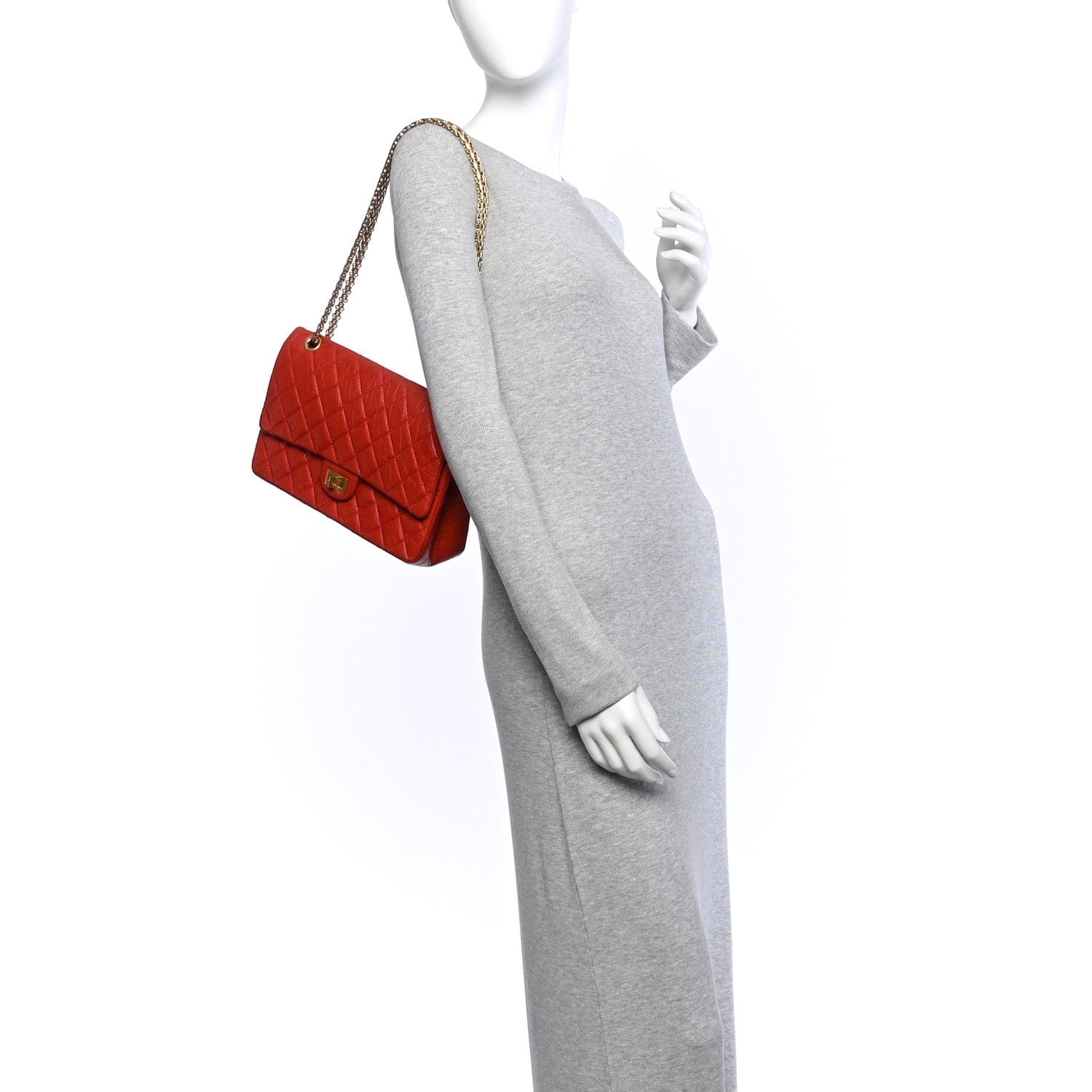 Chanel Aged Calfskin Quilted 2.55 Reissue 226 Flap Red