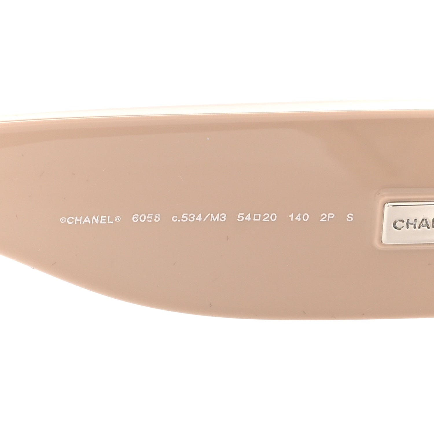 Chanel Acetate Cat Eye Sunglasses 6056 Black Beige