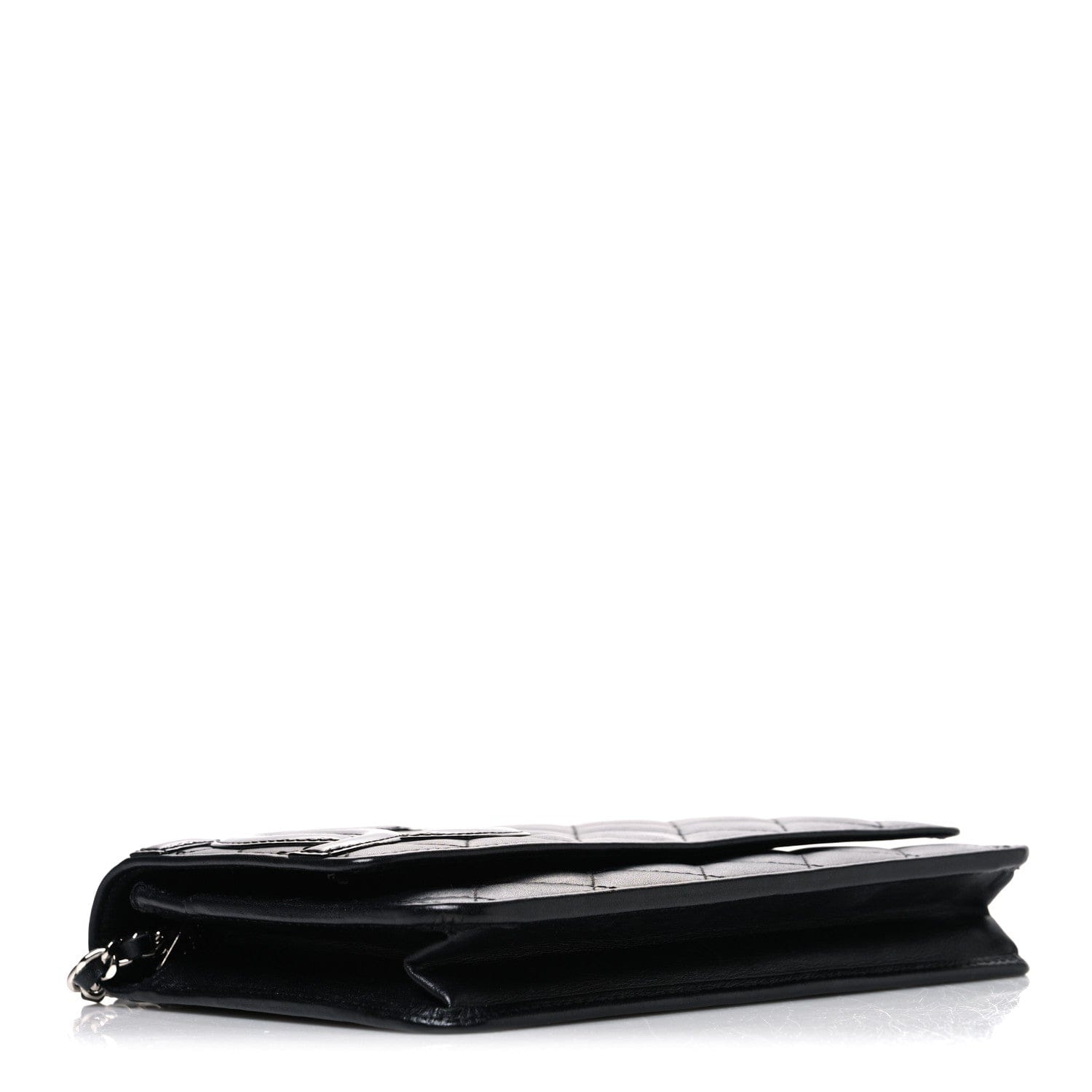 Chanel Calfskin Quilted Cambon Wallet on Chain WOC Black