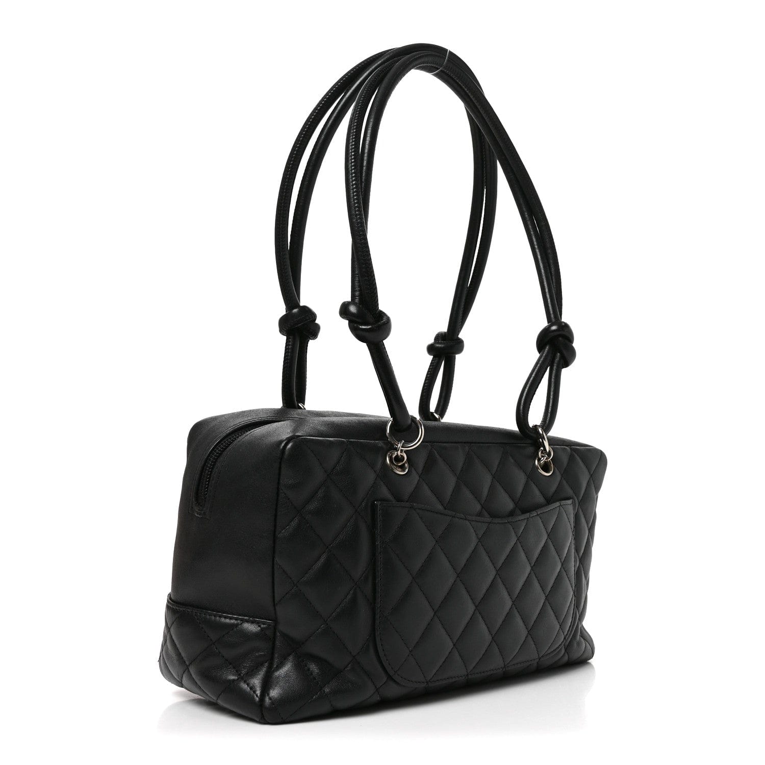 Chanel Calfskin Quilted Large Cambon Bowler Black