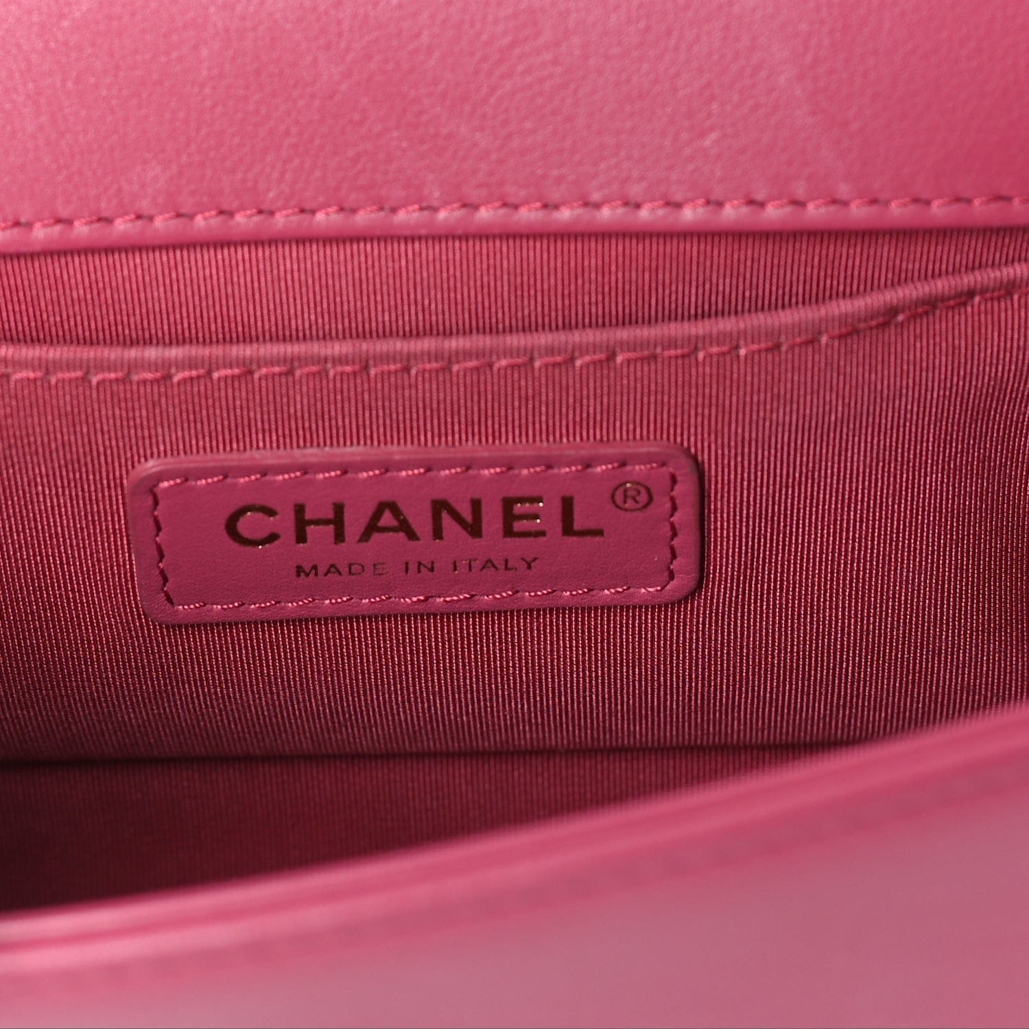 Chanel Lambskin Quilted Small Boy Flap Dark Pink
