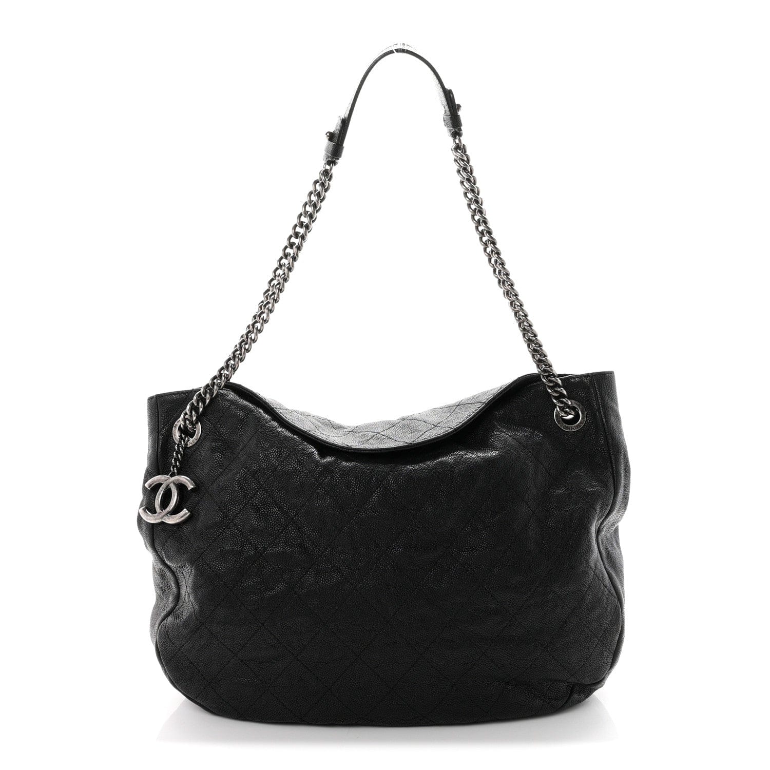 Chanel Caviar Quilted Simply CC Hobo Black