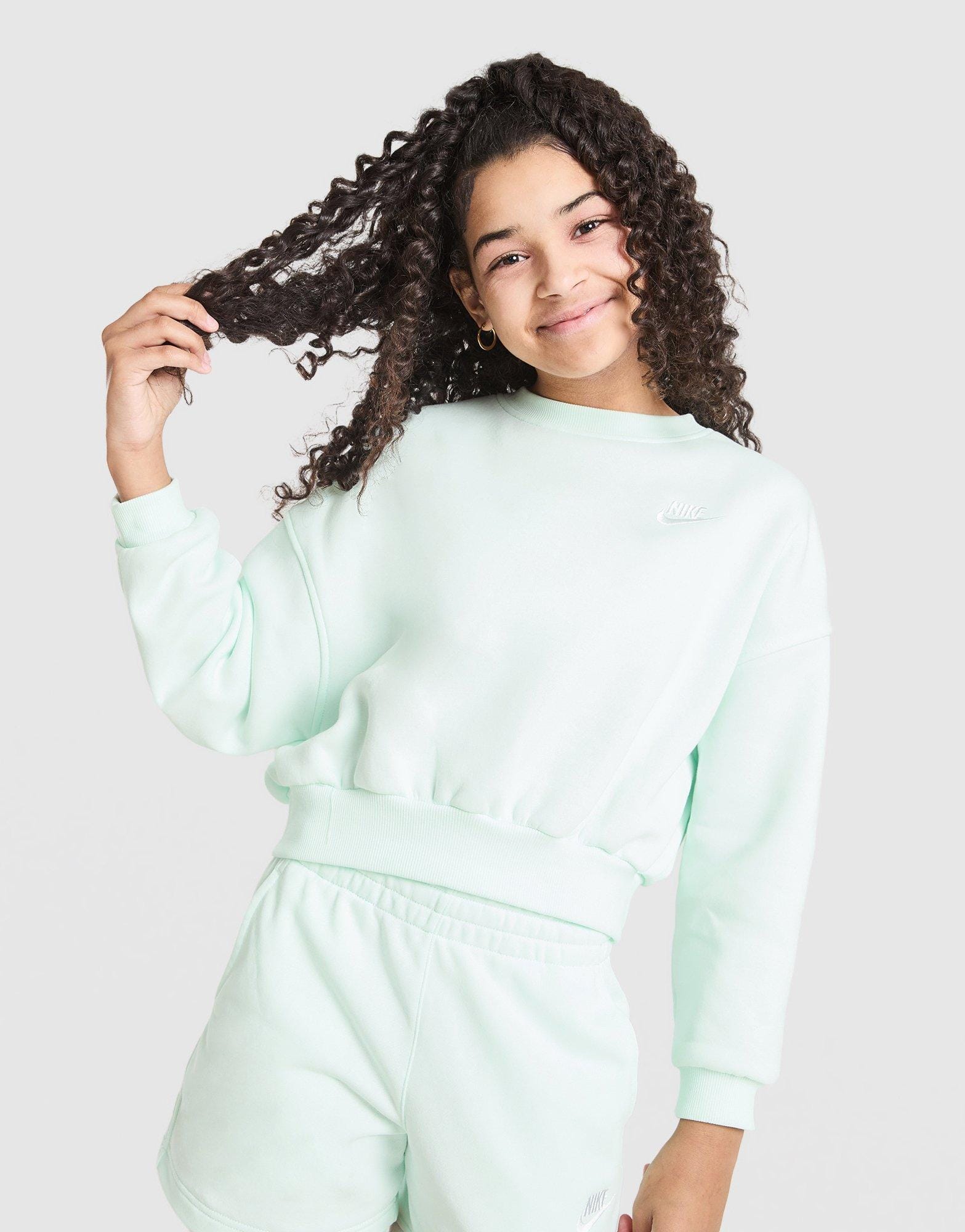 Nike Girls' Club Boxt Crew Sweatshirt Junior