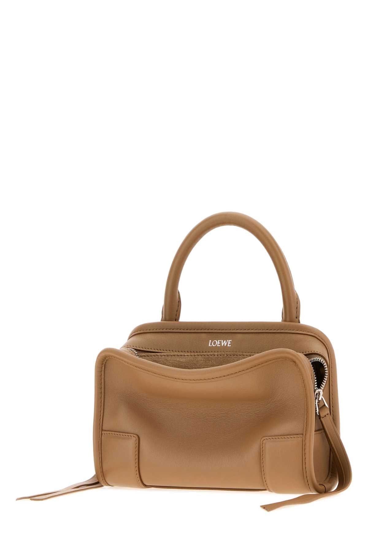 Loewe Women Camel Leather Mini Amazona Handbag