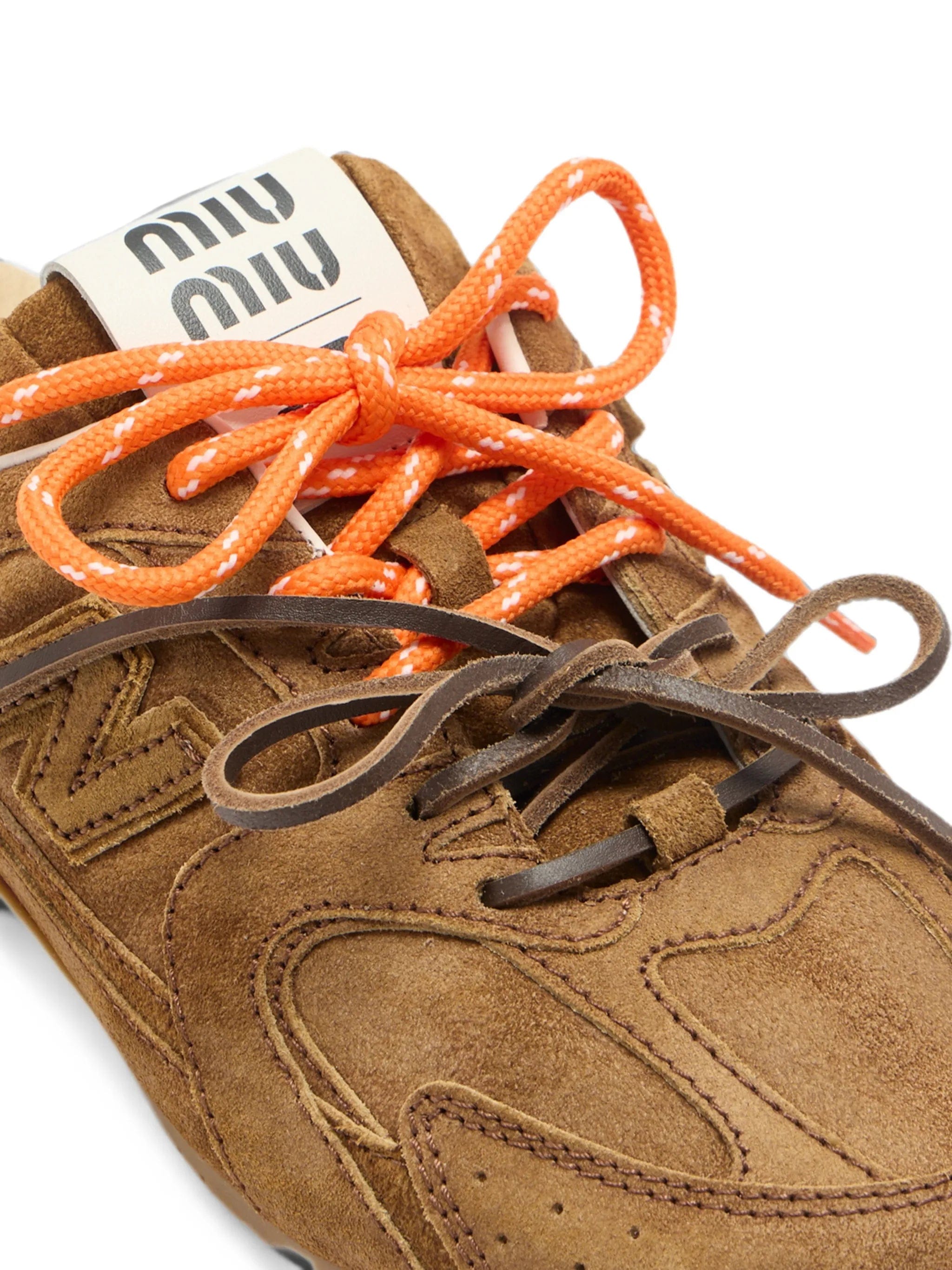 Miu Miu X New Balance 530 SL faded suede mules