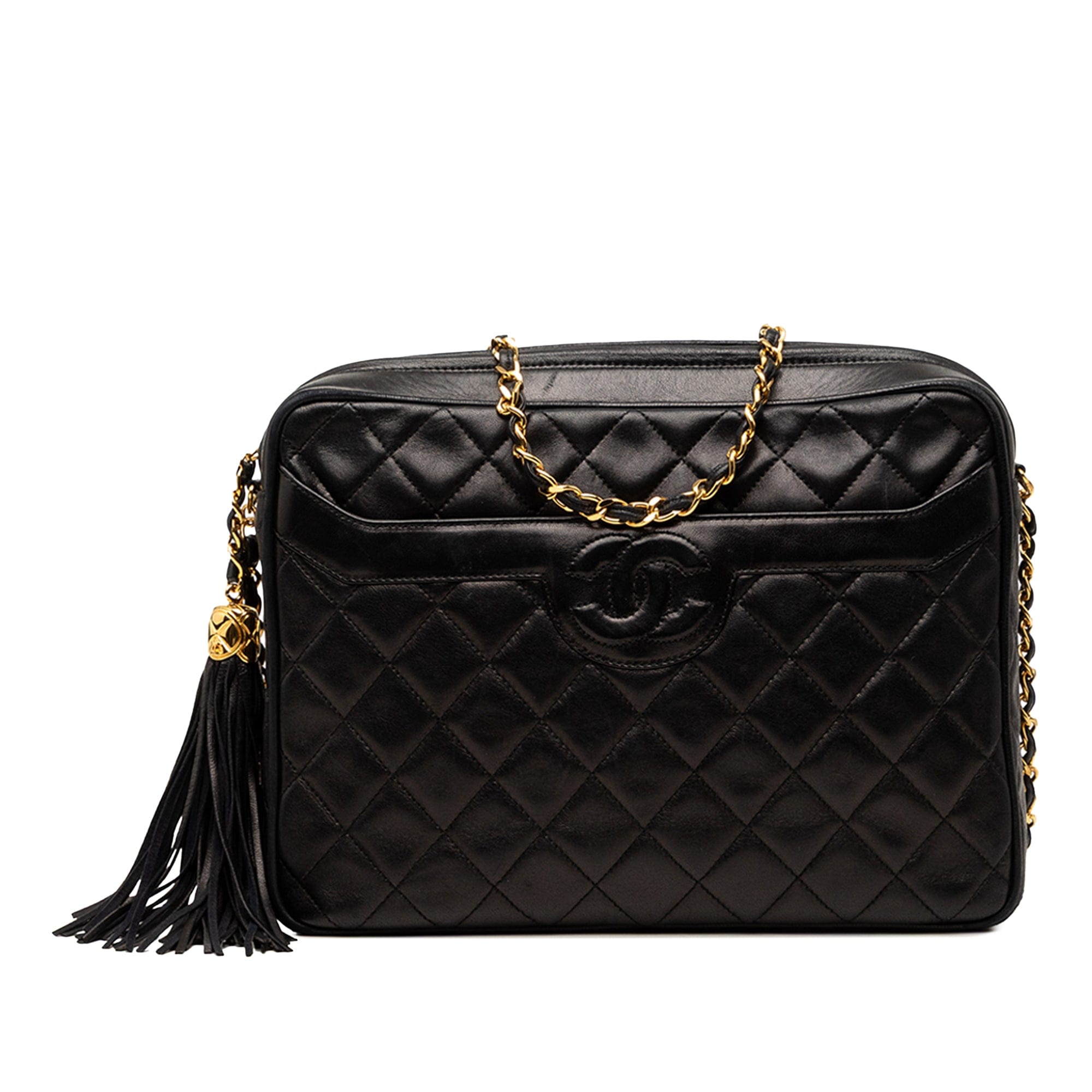 Chanel Medium CC Quilted Lambskin Tassel Camera Bag