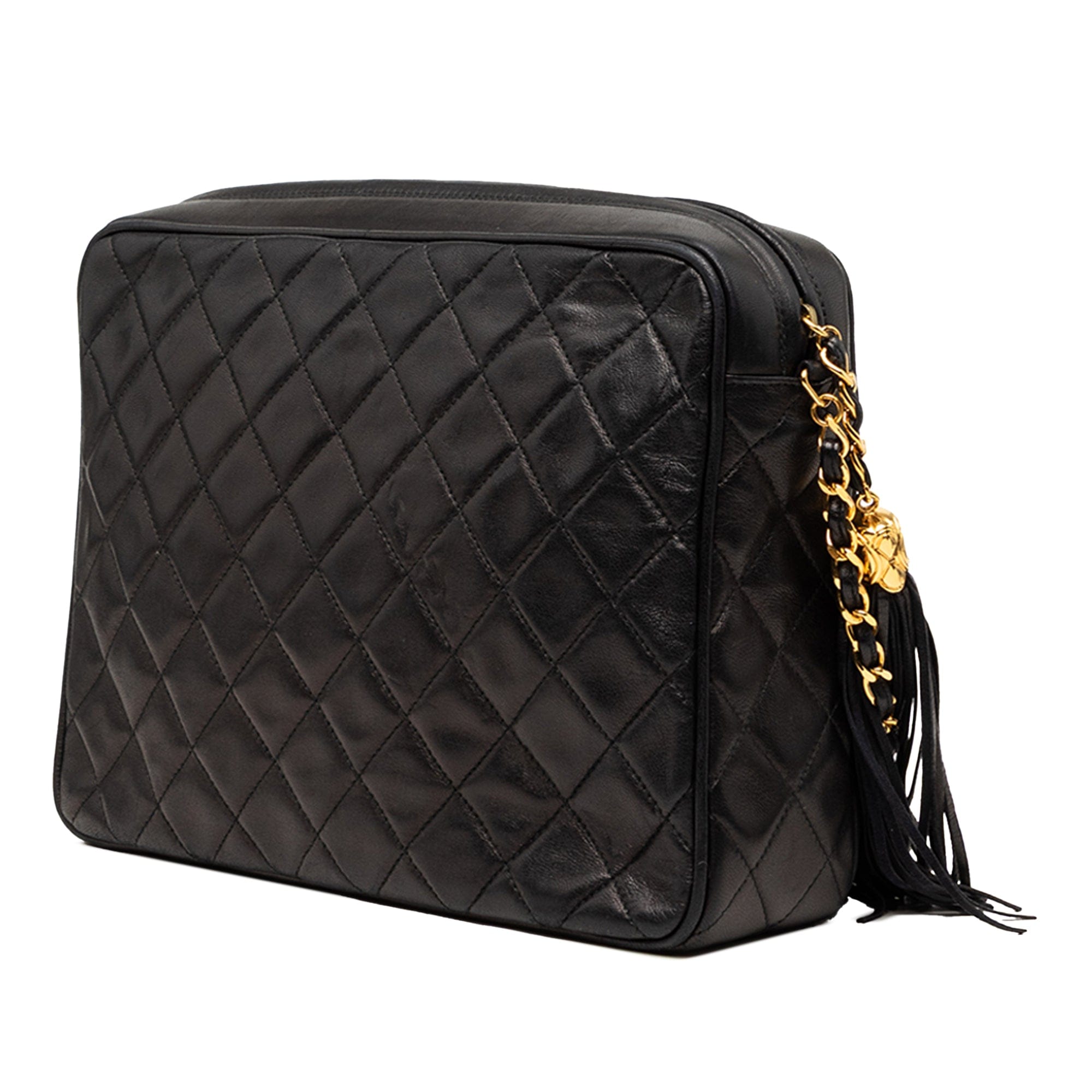 Chanel Medium CC Quilted Lambskin Tassel Camera Bag
