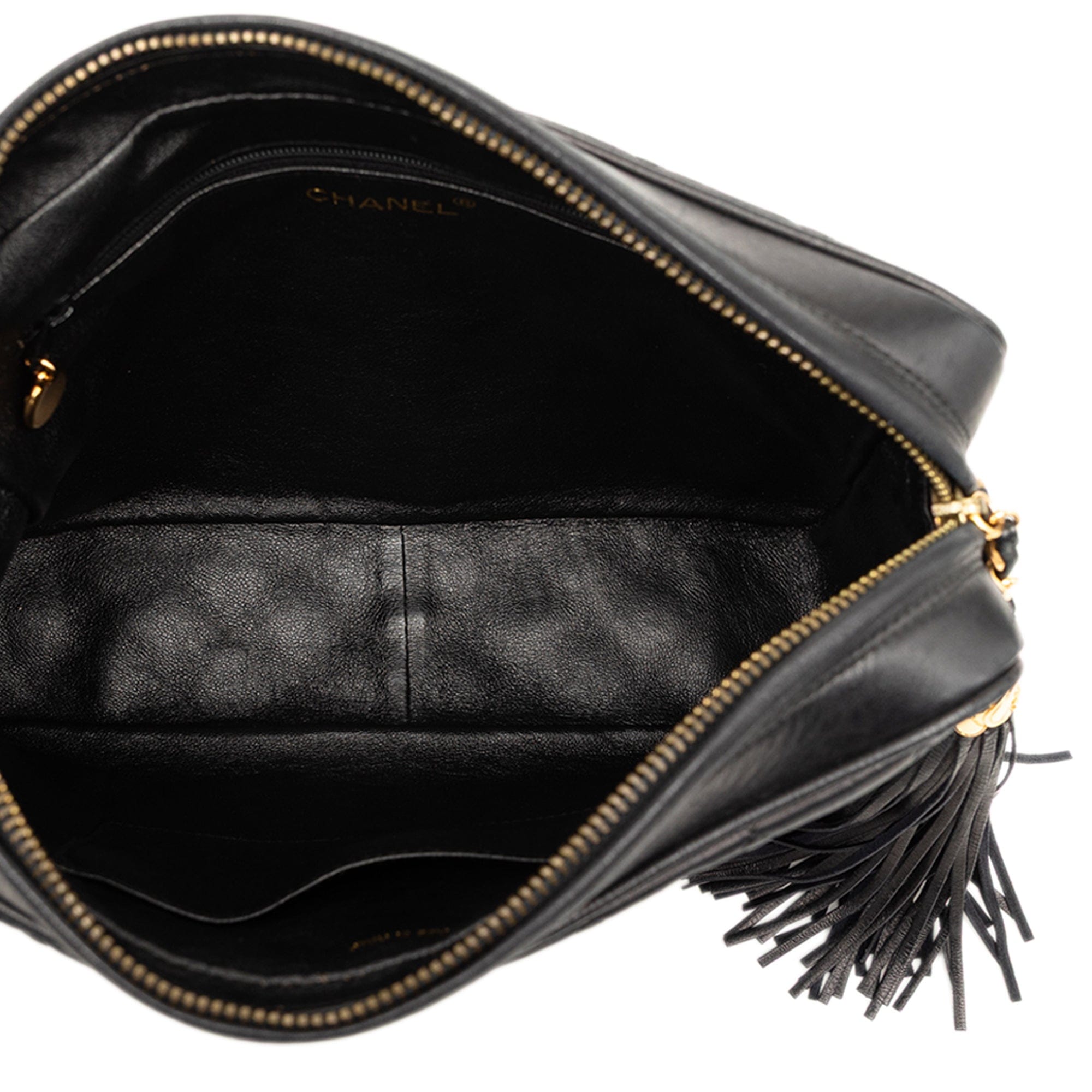 Chanel Medium CC Quilted Lambskin Tassel Camera Bag