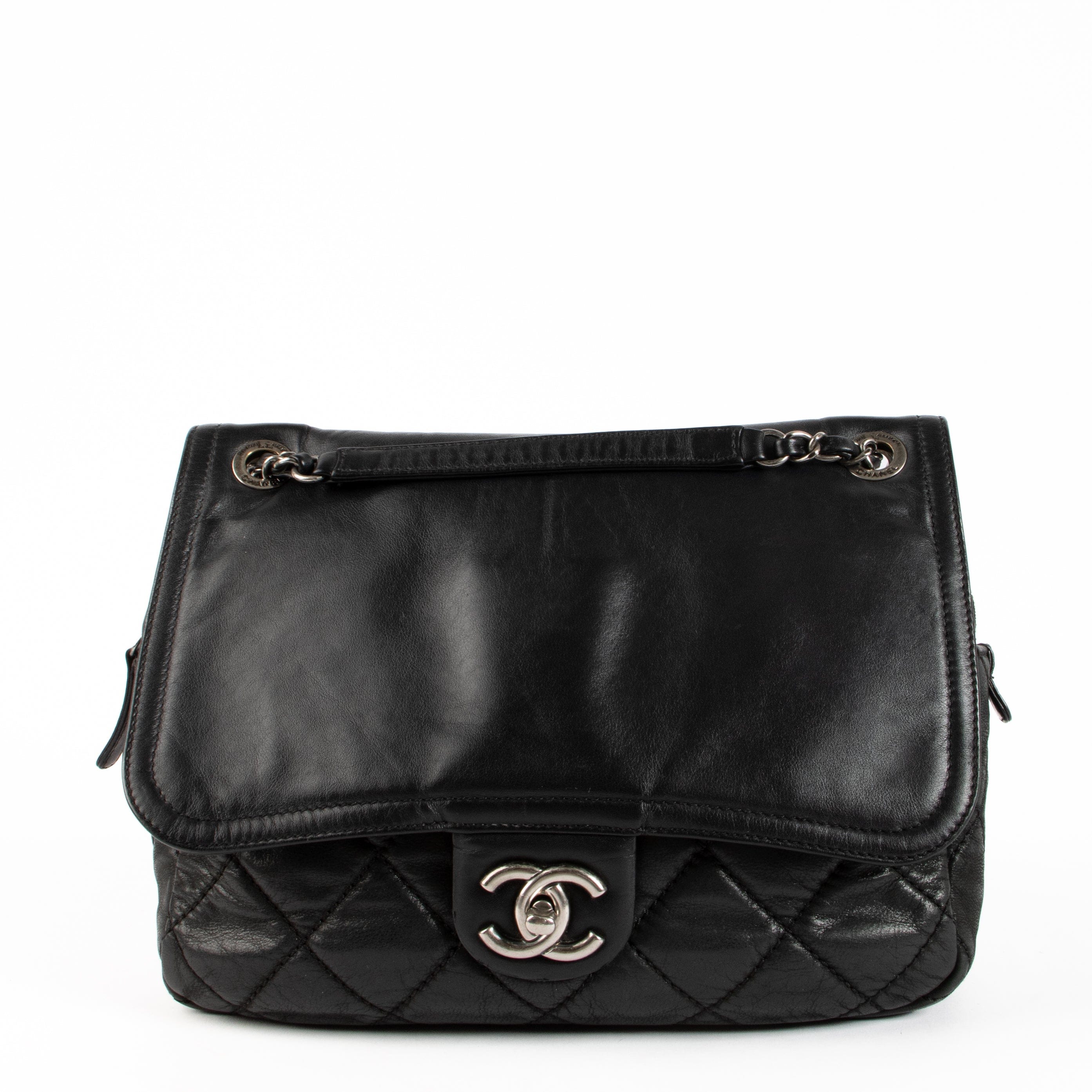 Chanel Black Iridescent Calfskin In The Mix Flap Bag