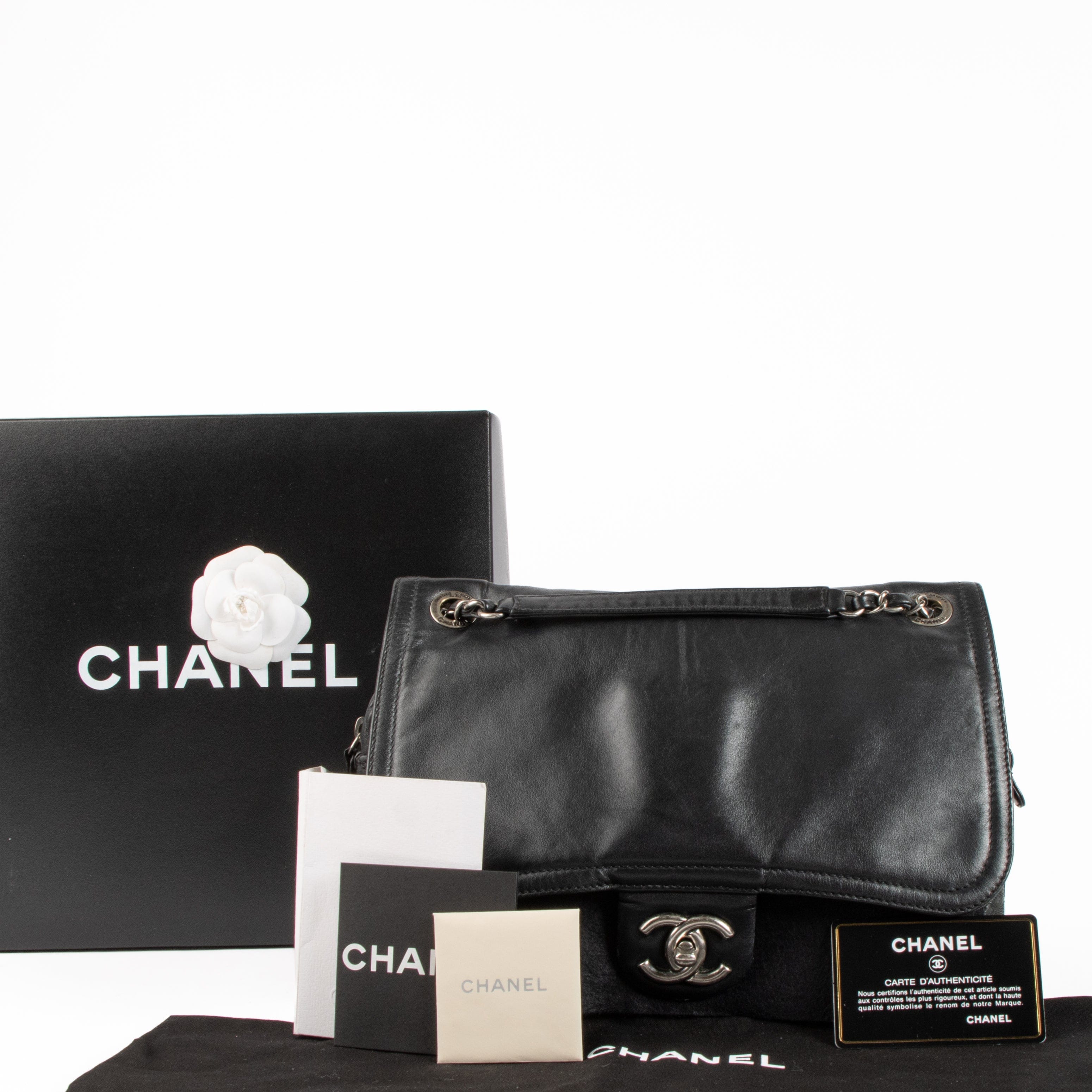 Chanel Black Iridescent Calfskin In The Mix Flap Bag