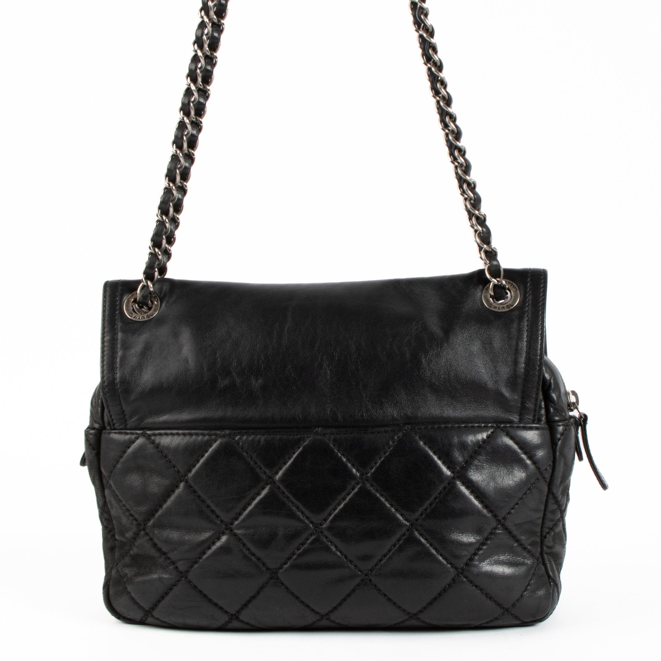 Chanel Black Iridescent Calfskin In The Mix Flap Bag