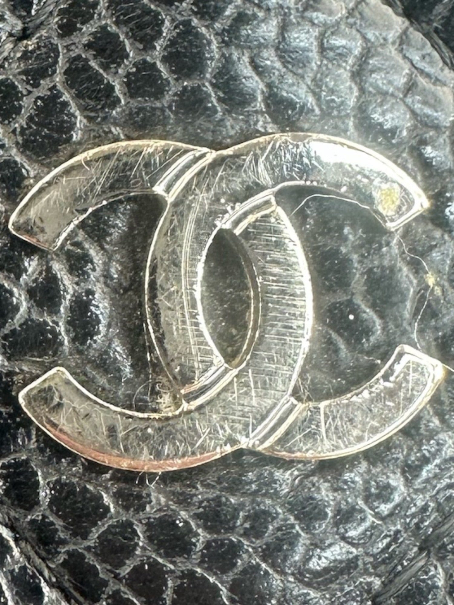 Chanel Black Caviar Leather Wallet on Chain