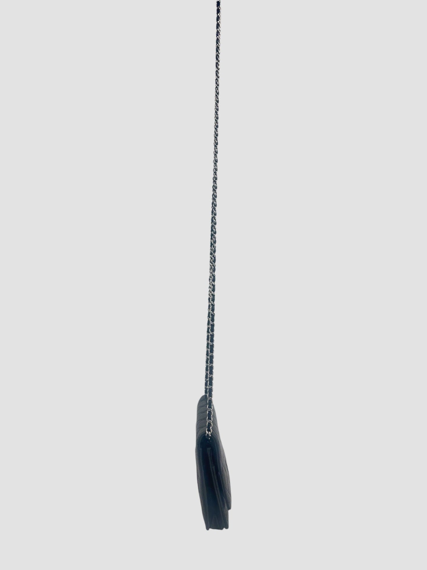 Chanel Black Caviar Leather Wallet on Chain