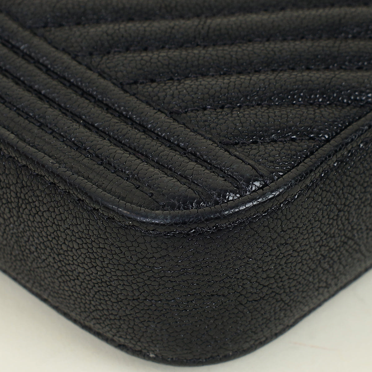 Chanel Black Le Boy Double Zip Wallet On Chain Pouch