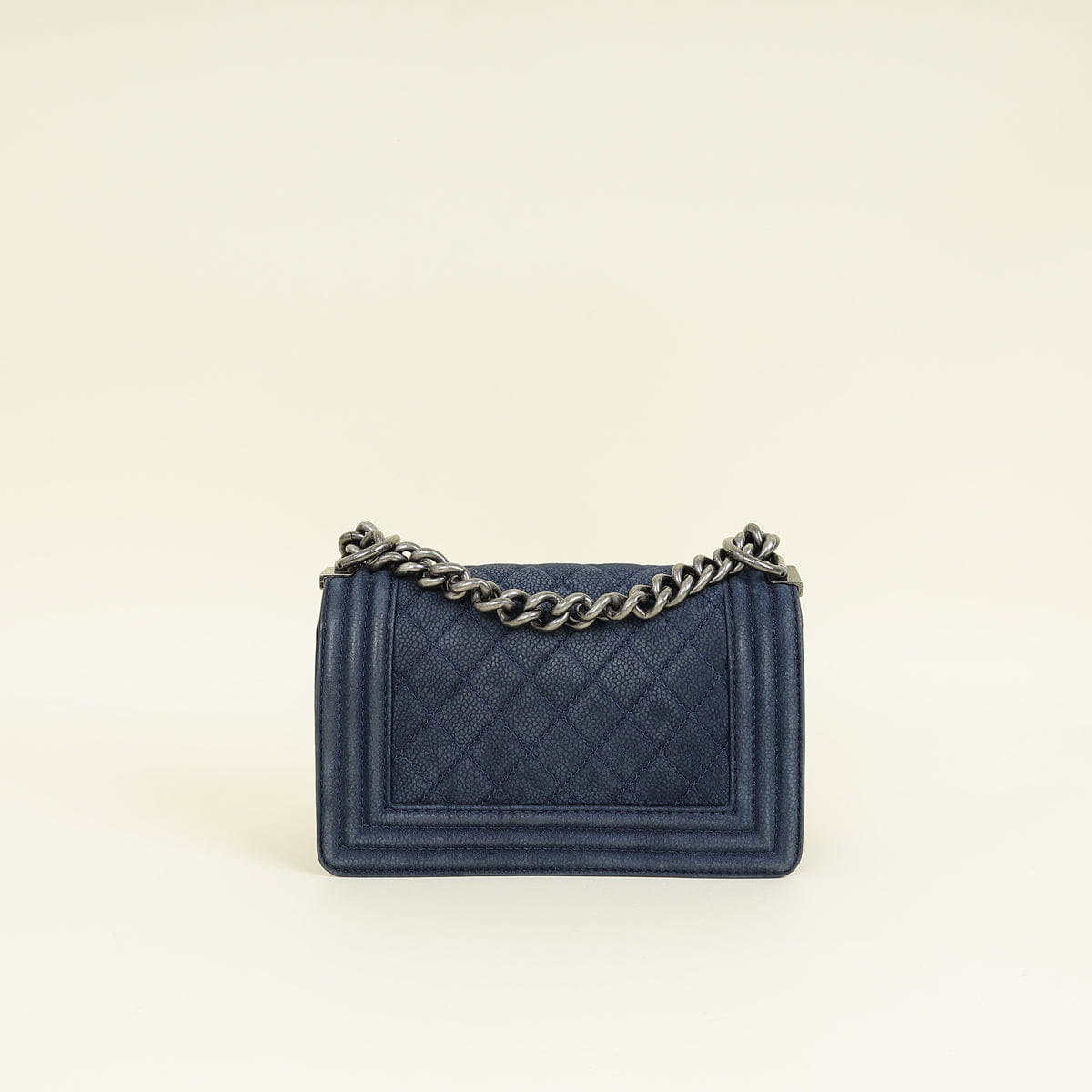 Chanel Navy Blue Le Boy Nubuck Small Flap Bag