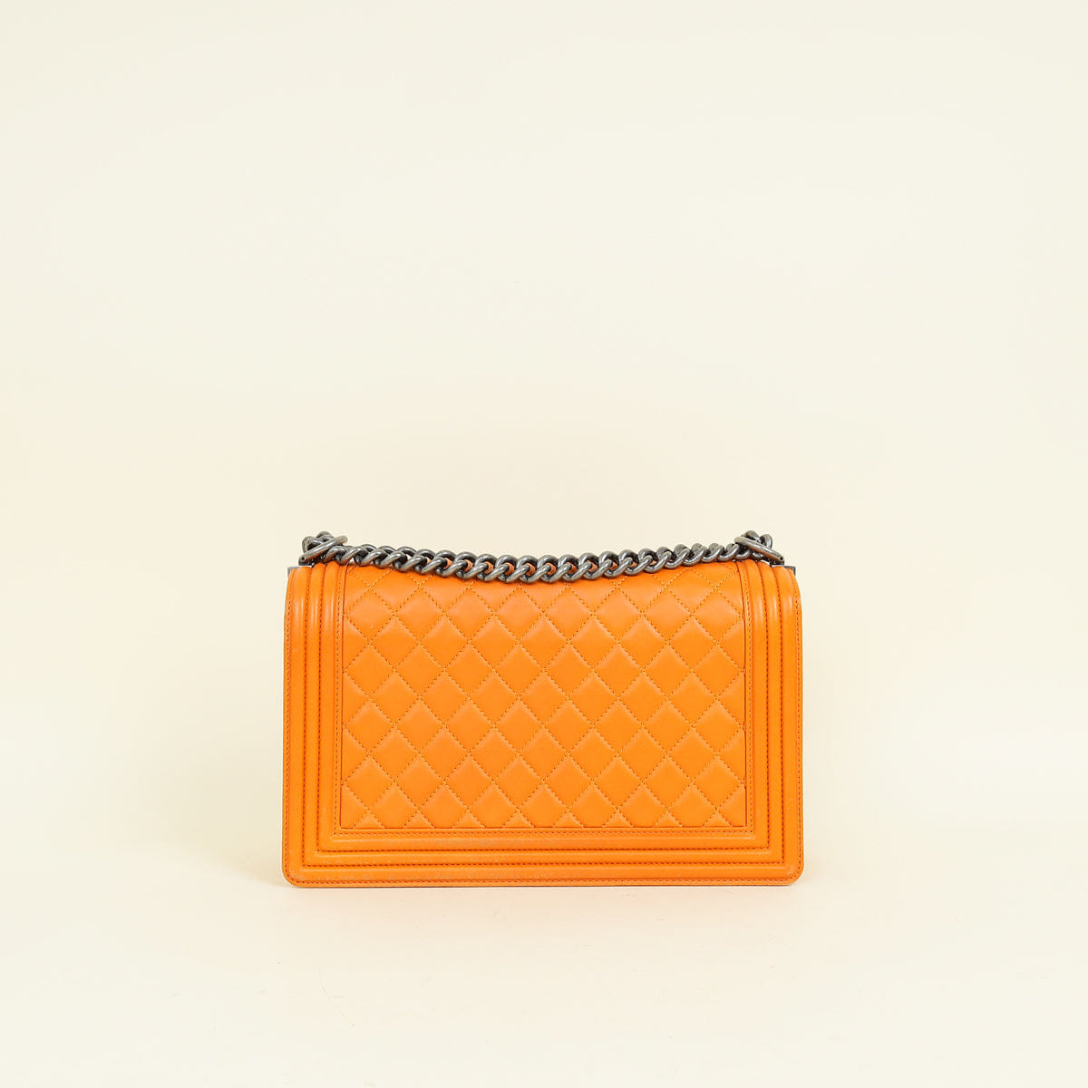 Chanel Orange Le Boy Large Flap Bag