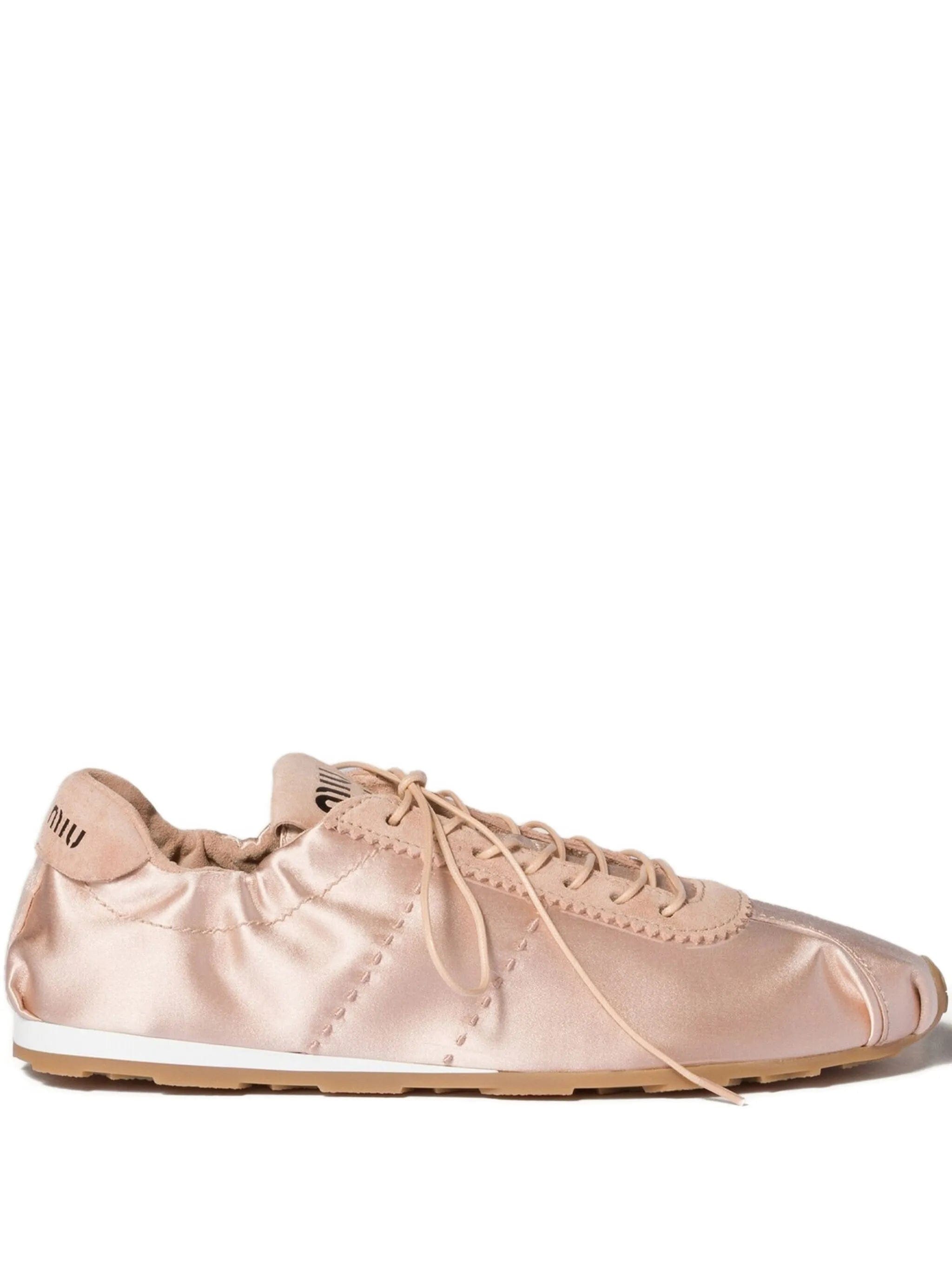 Miu Miu Plume suede - trimmed sneakers