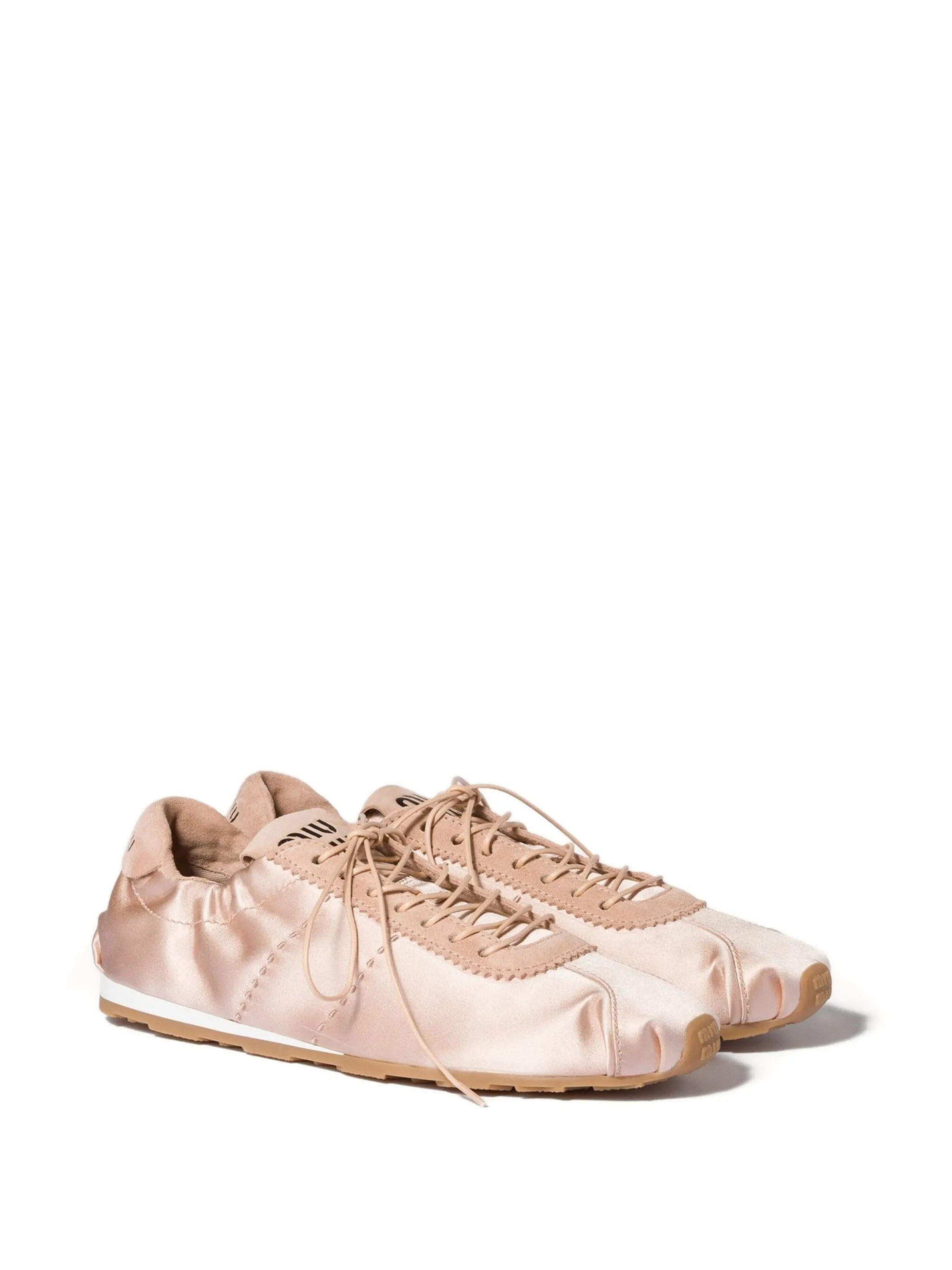 Miu Miu Plume suede - trimmed sneakers