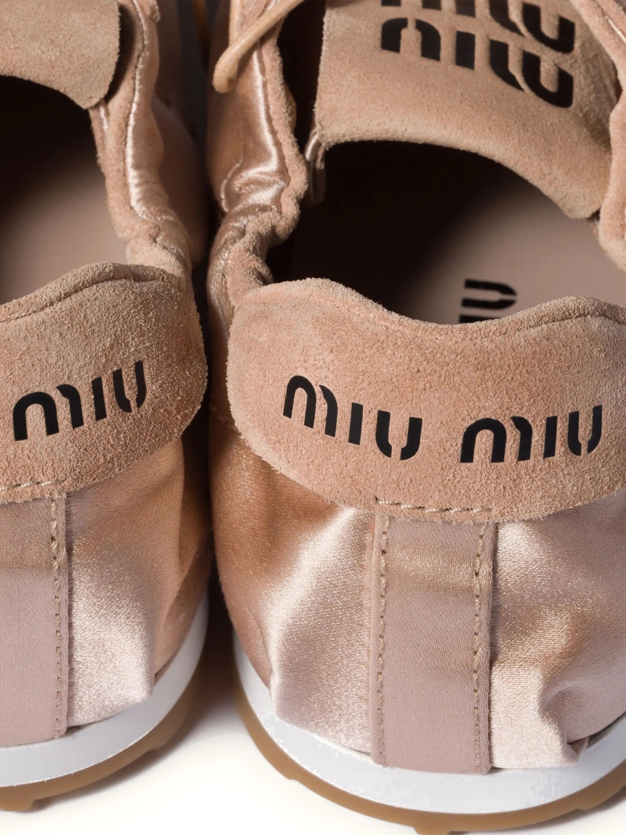 Miu Miu Plume suede - trimmed sneakers