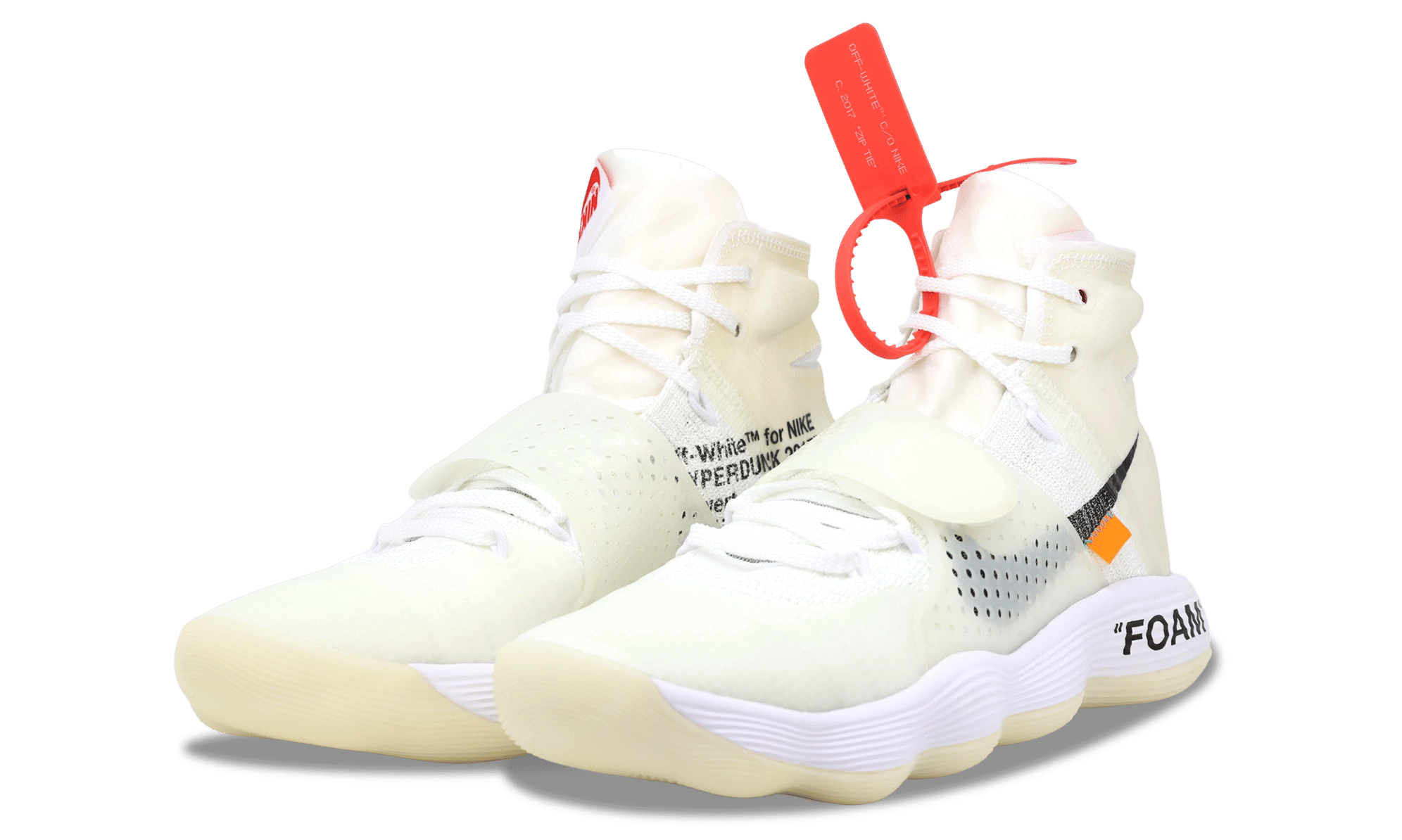 Nike Hyperdunk Flyknit x OFF - WHITE The Ten 2017 (AJ4578 - 100) Men's Size 4 - 9