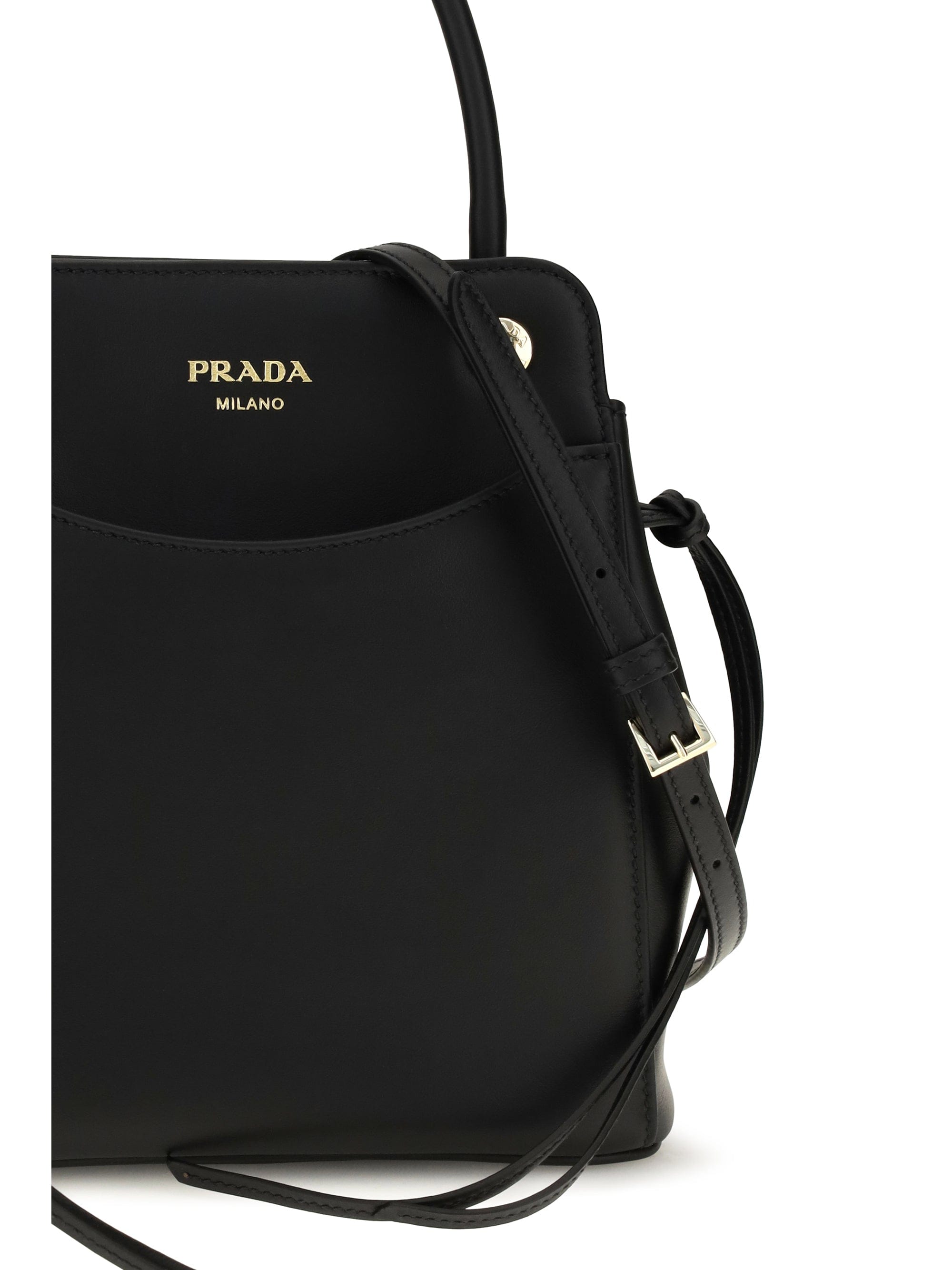 Prada Carry Shoulder Bag — Black