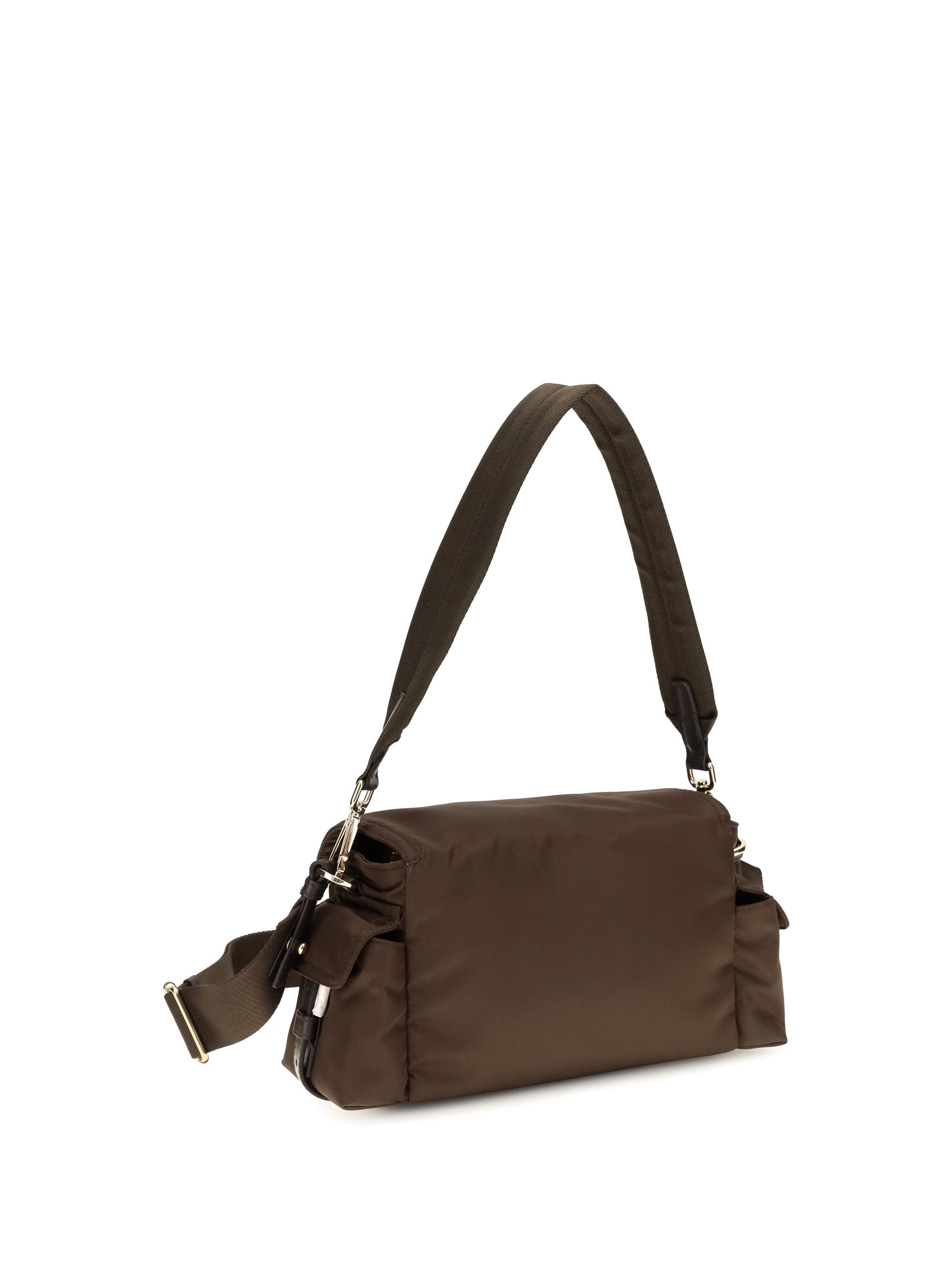 Prada Pattina Shoulder Bag — Brown
