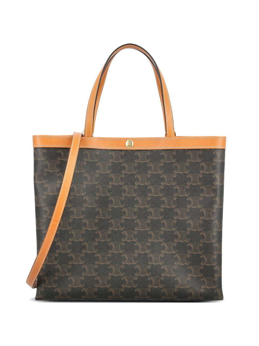 Celine Women Square Triomphe Canvas Small Tote