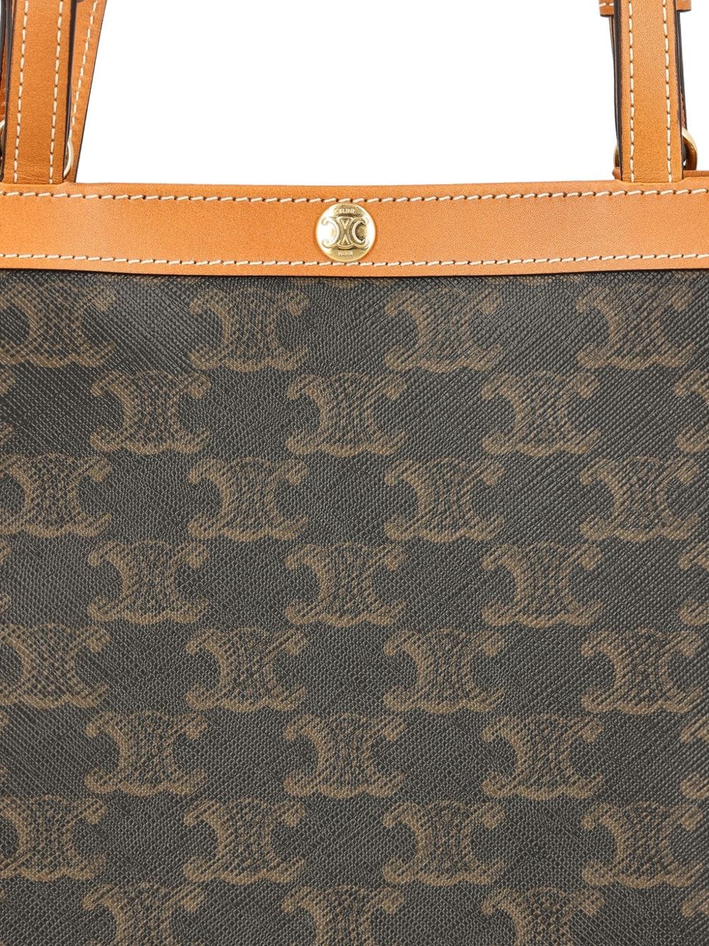 Celine Women Square Triomphe Canvas Small Tote