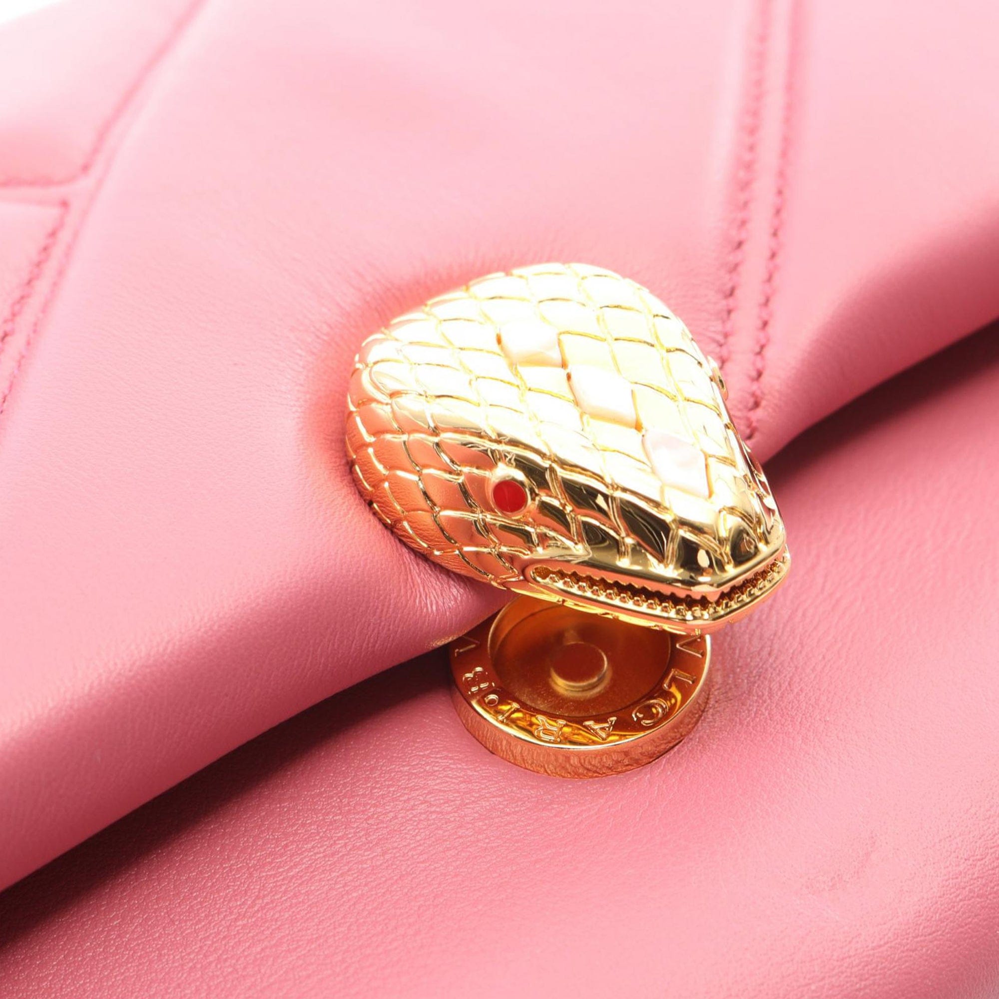 Bvlgari Small Leather Maxi Serpenti Cabochon Satchel