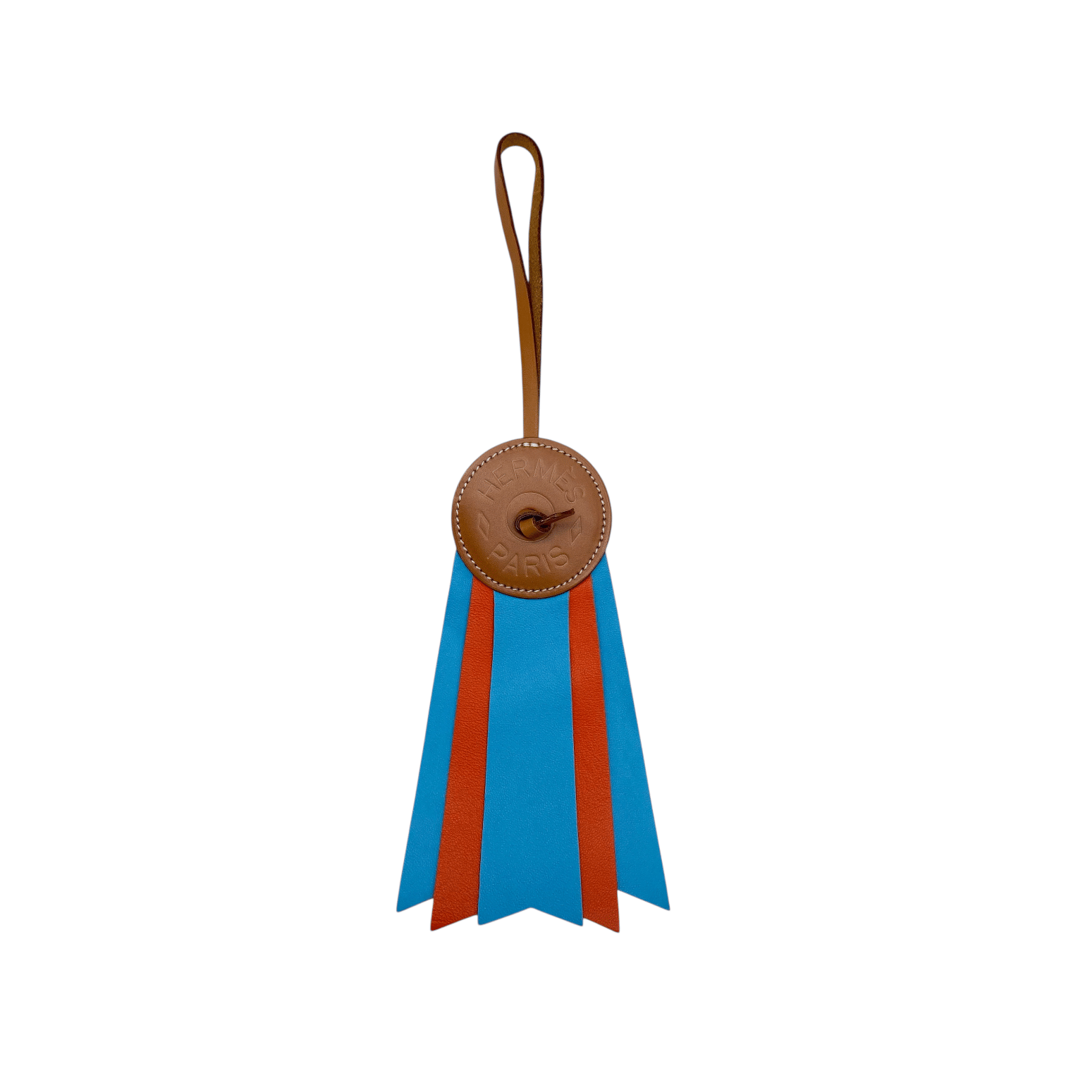 Hermes Gold Orange Blue Clochette Paddock Flot Bag Charm