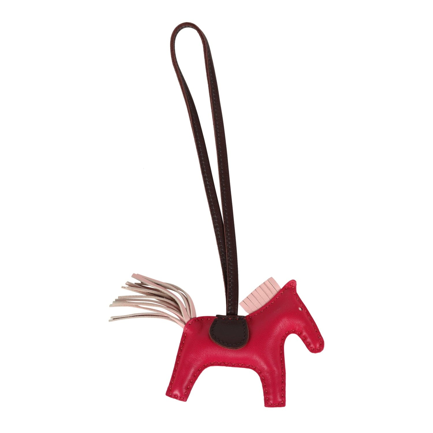 Hermes Pegase Rodeo Bag Charm PM Framboise, Rose Sakura and Rouge Sellier Milo Lambskin