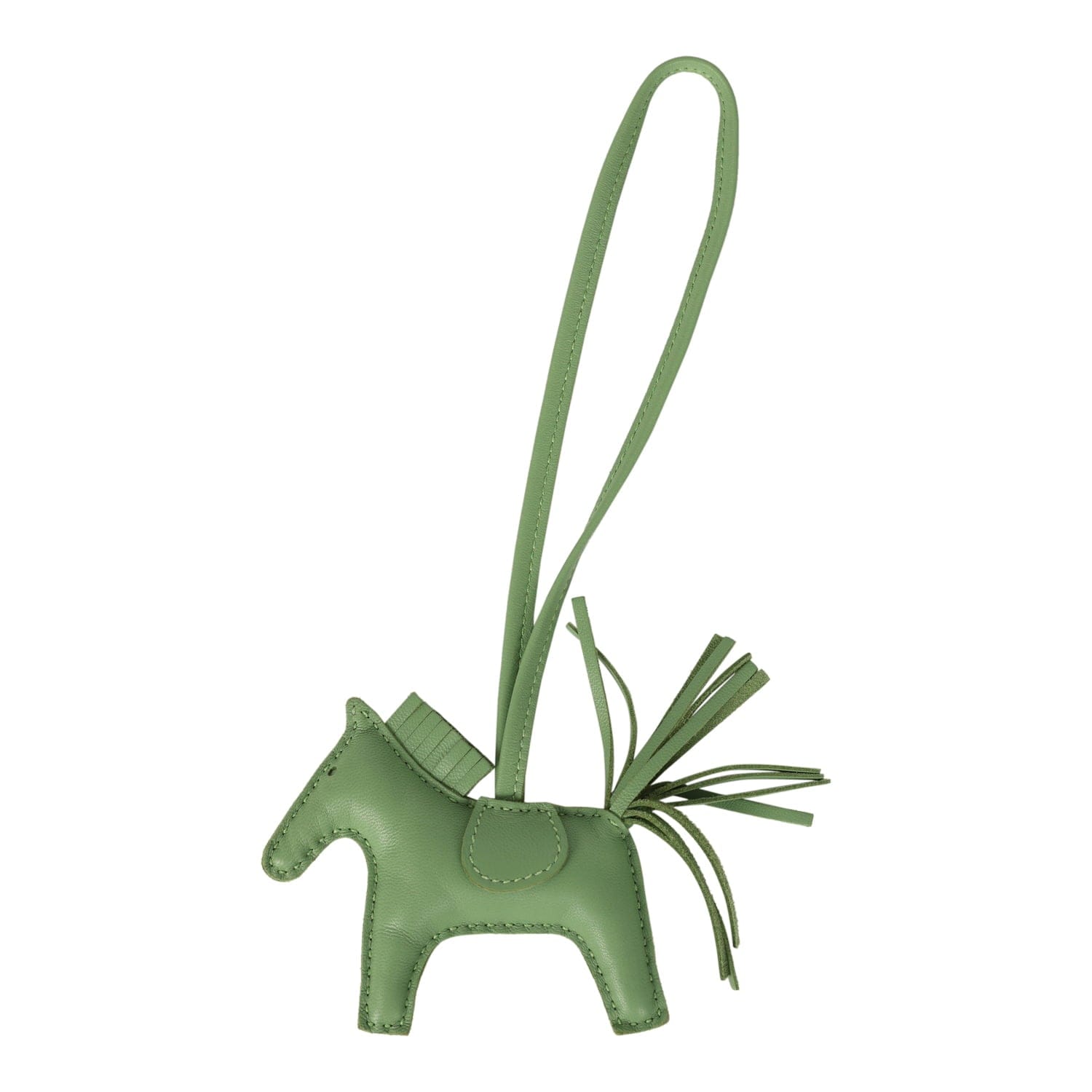 Hermes Rodeo Bag Charm PM Vert Criquet Milo Lambskin