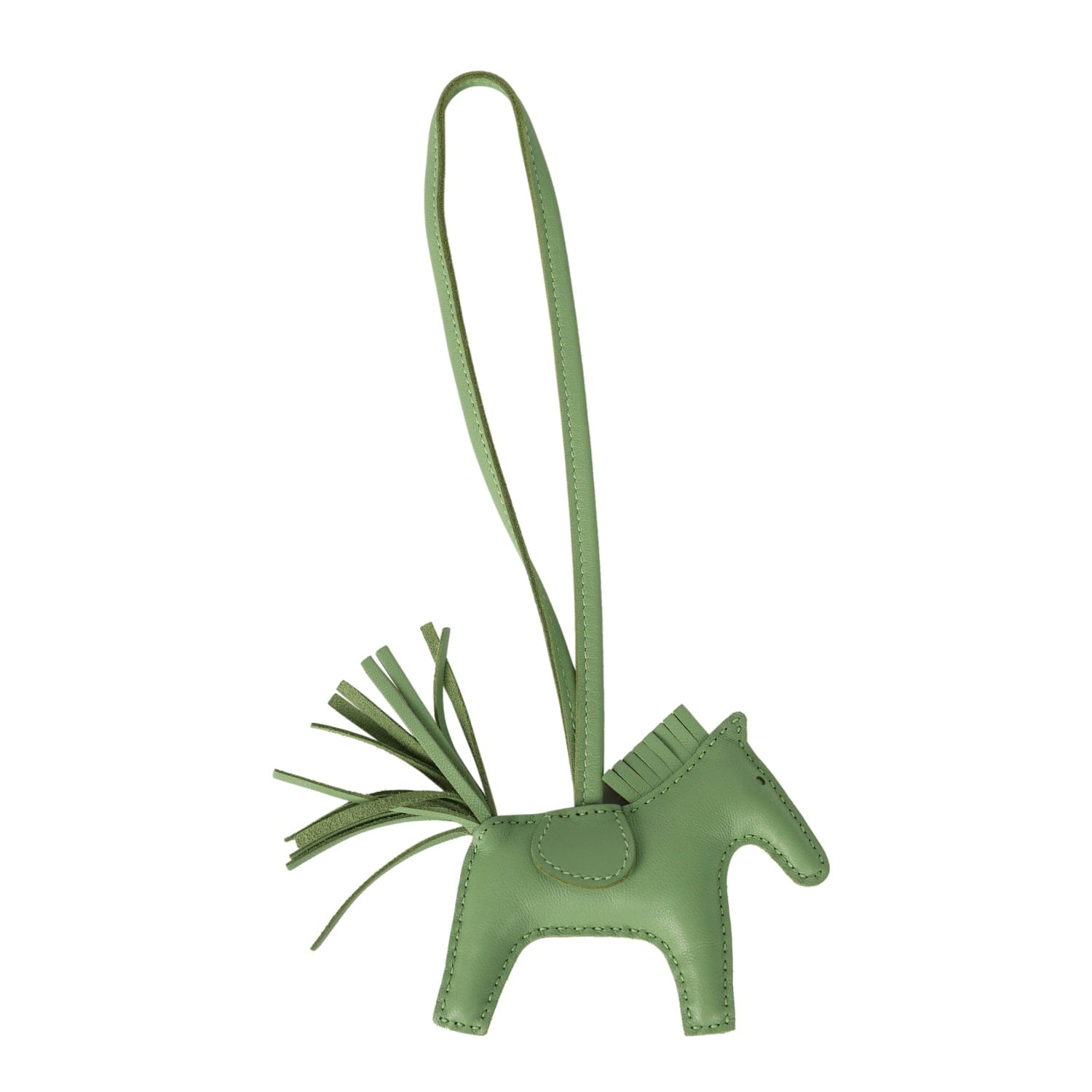 Hermes Rodeo Bag Charm PM Vert Criquet Milo Lambskin