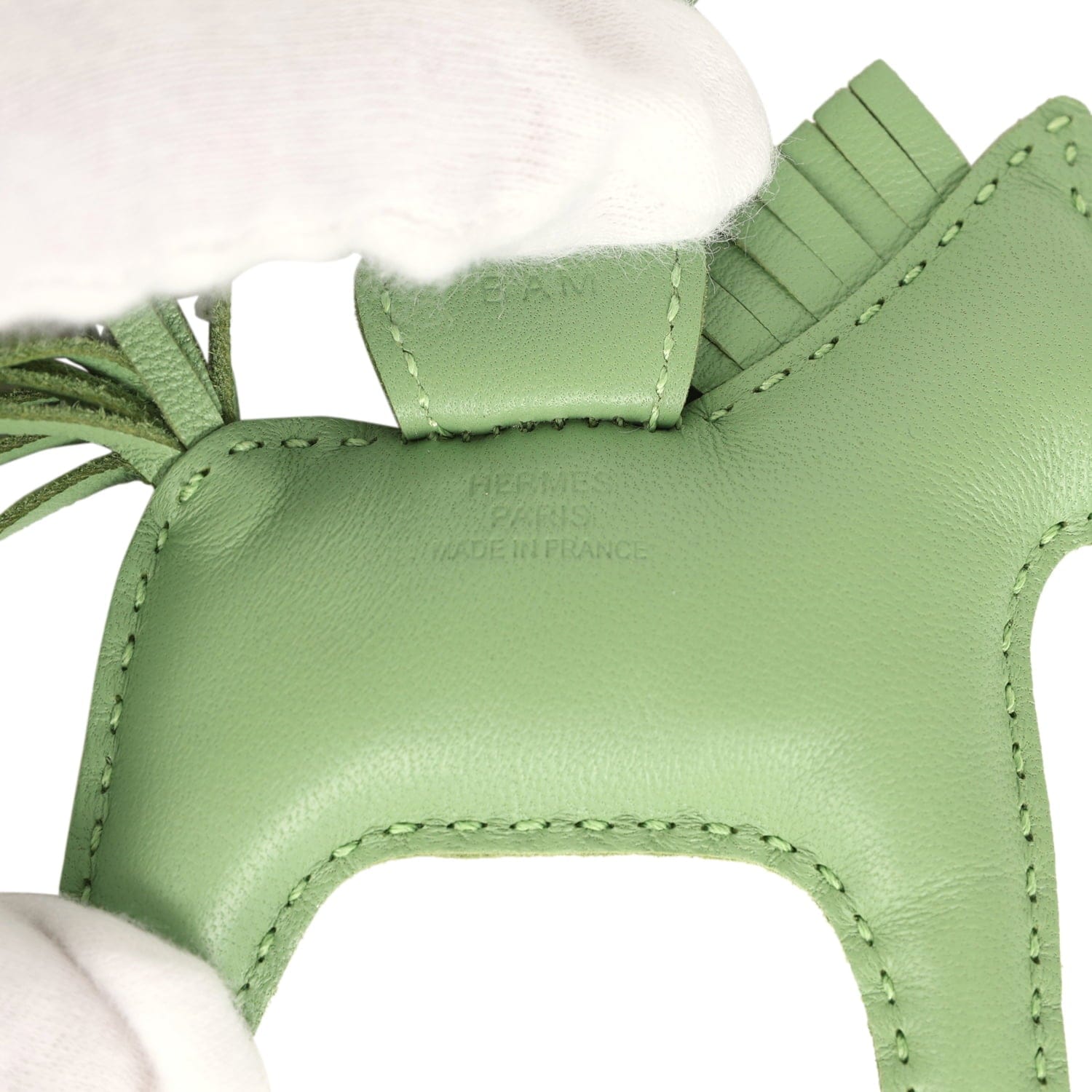 Hermes Rodeo Bag Charm PM Vert Criquet Milo Lambskin