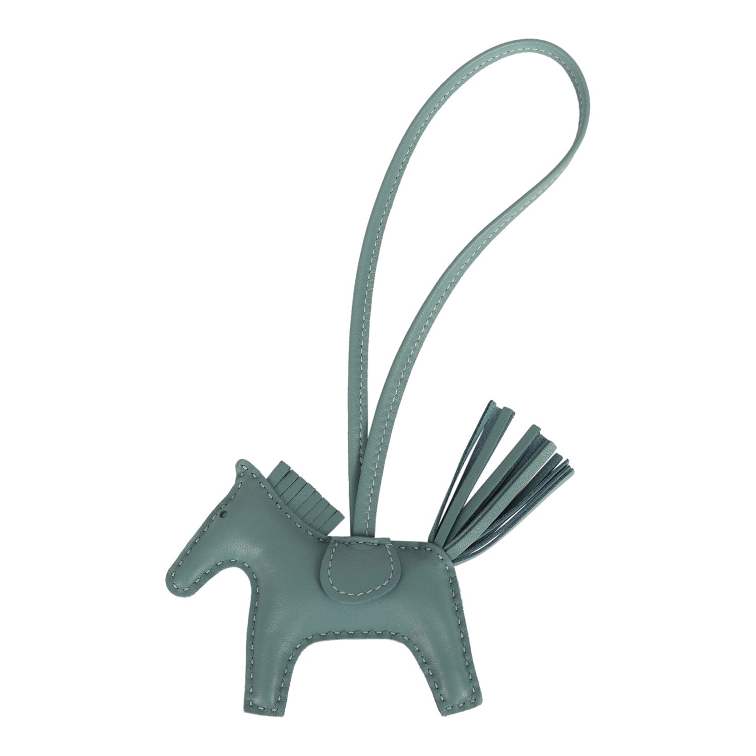 Hermes Rodeo Bag Charm PM Ciel Milo Lambskin