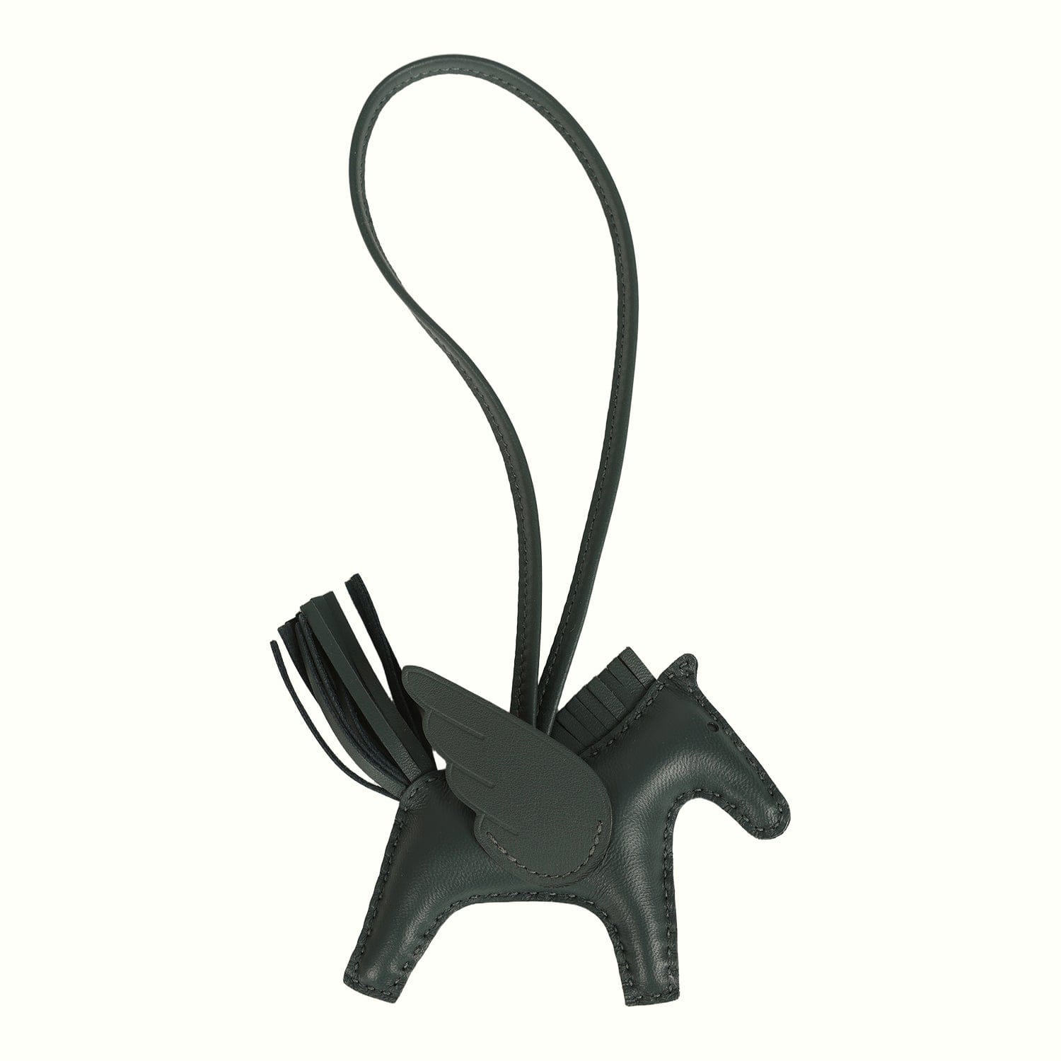 Hermes Rodeo Bag Charm PM Vert Mangrove Milo Lambskin