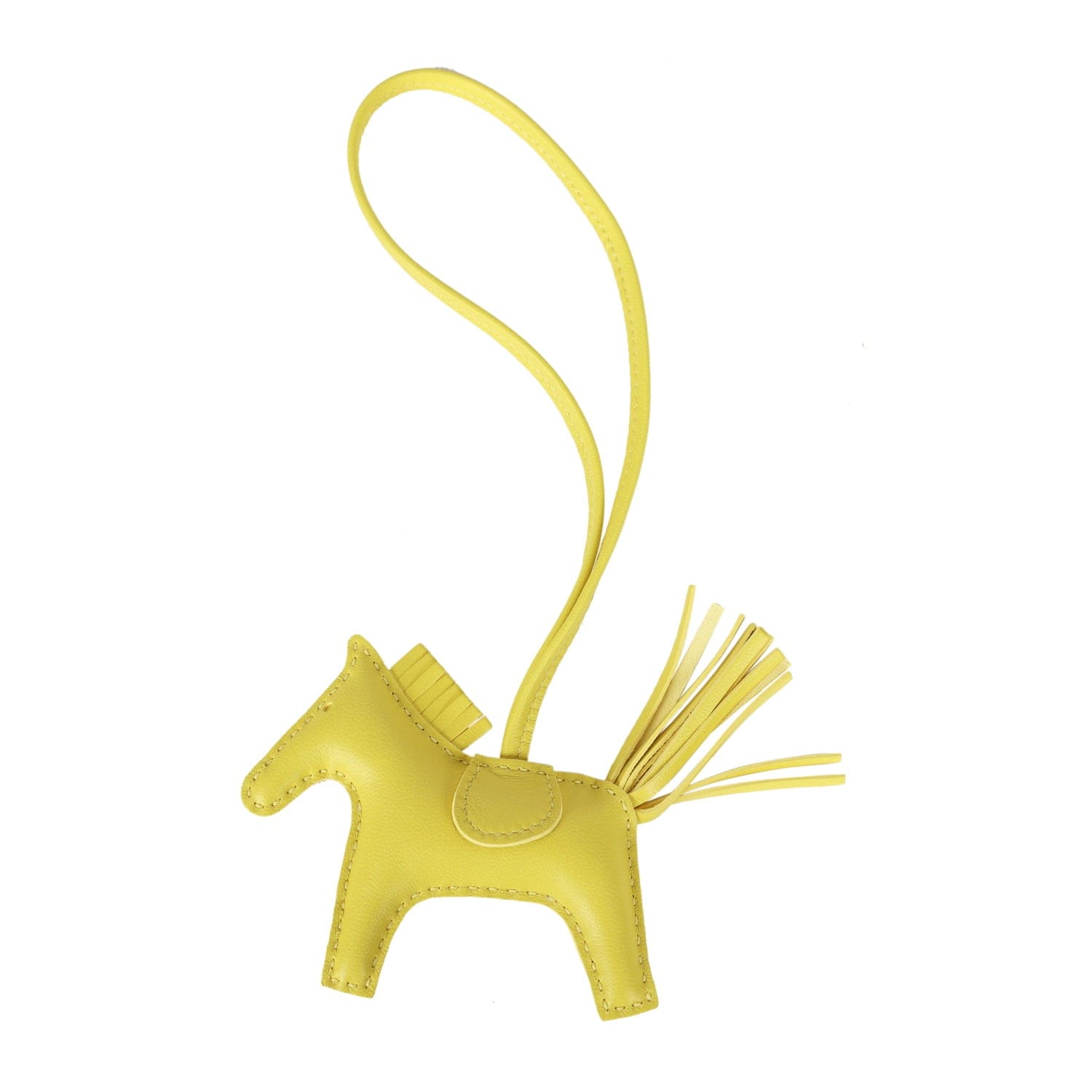 Hermes Rodeo Bag Charm PM Lime Milo Lambskin