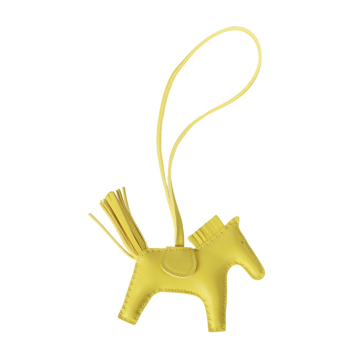 Hermes Rodeo Bag Charm PM Lime Milo Lambskin