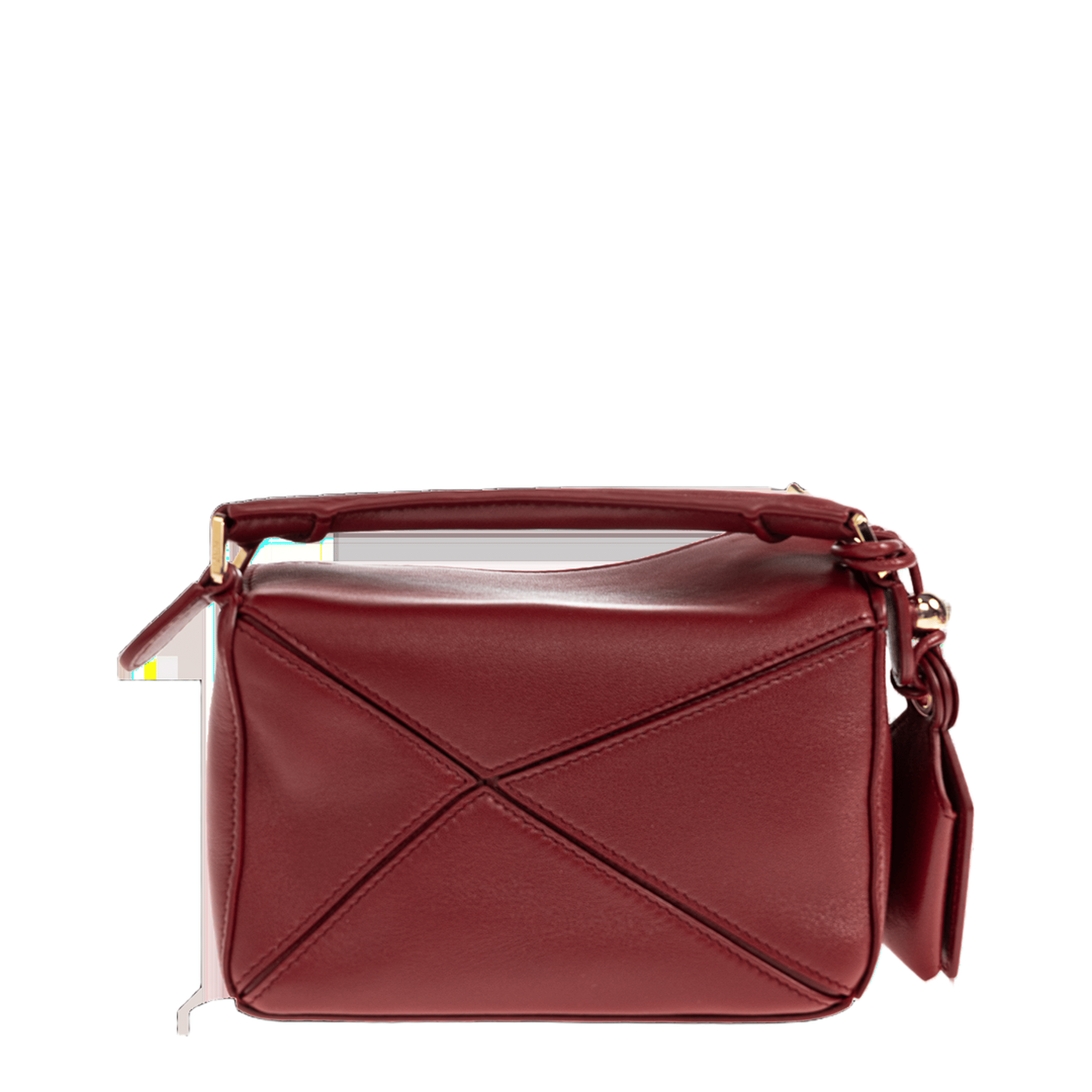 Loewe Puzzle Mini Featherlight Nappa Lambskin Crossbody - Burnt Red