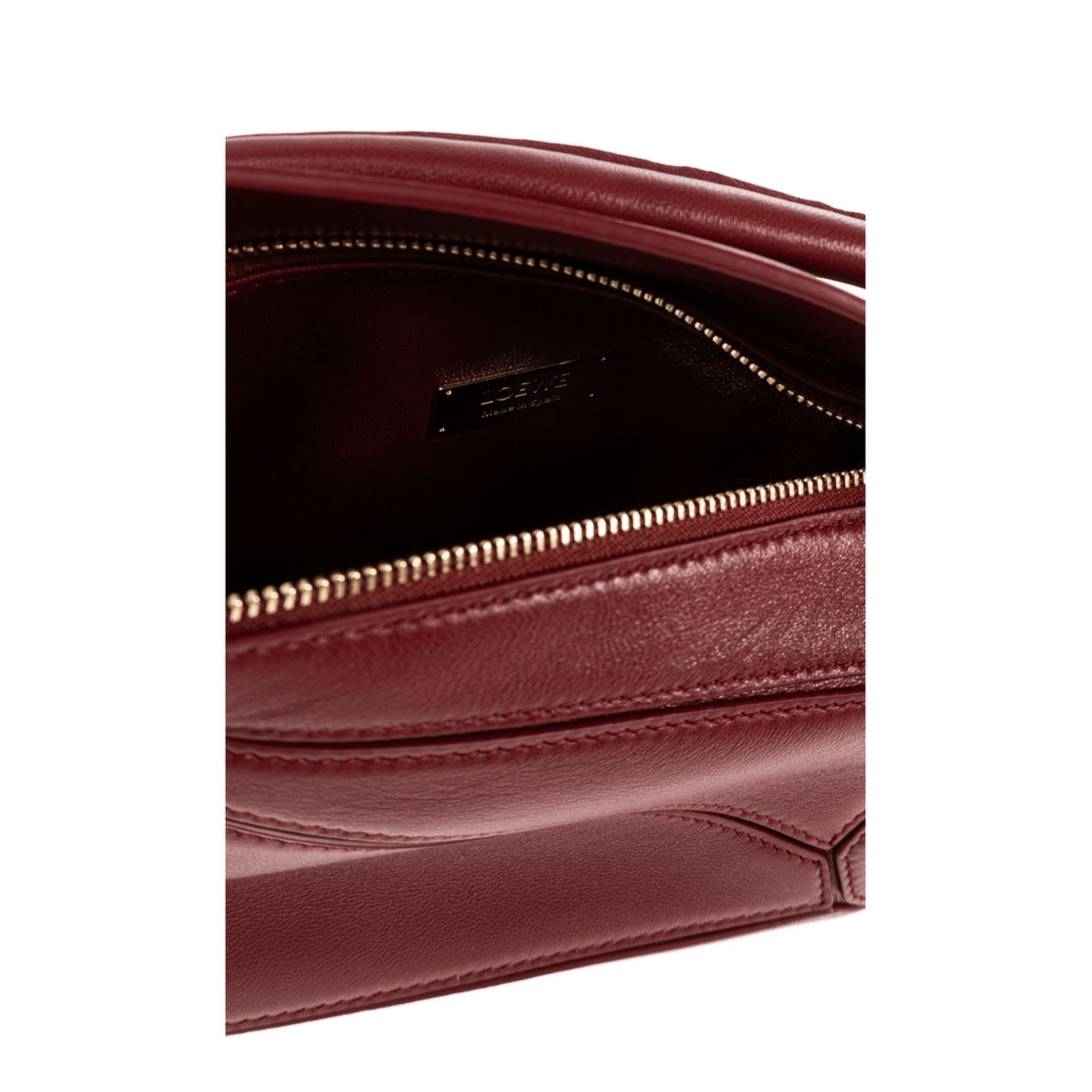 Loewe Puzzle Mini Featherlight Nappa Lambskin Crossbody - Burnt Red