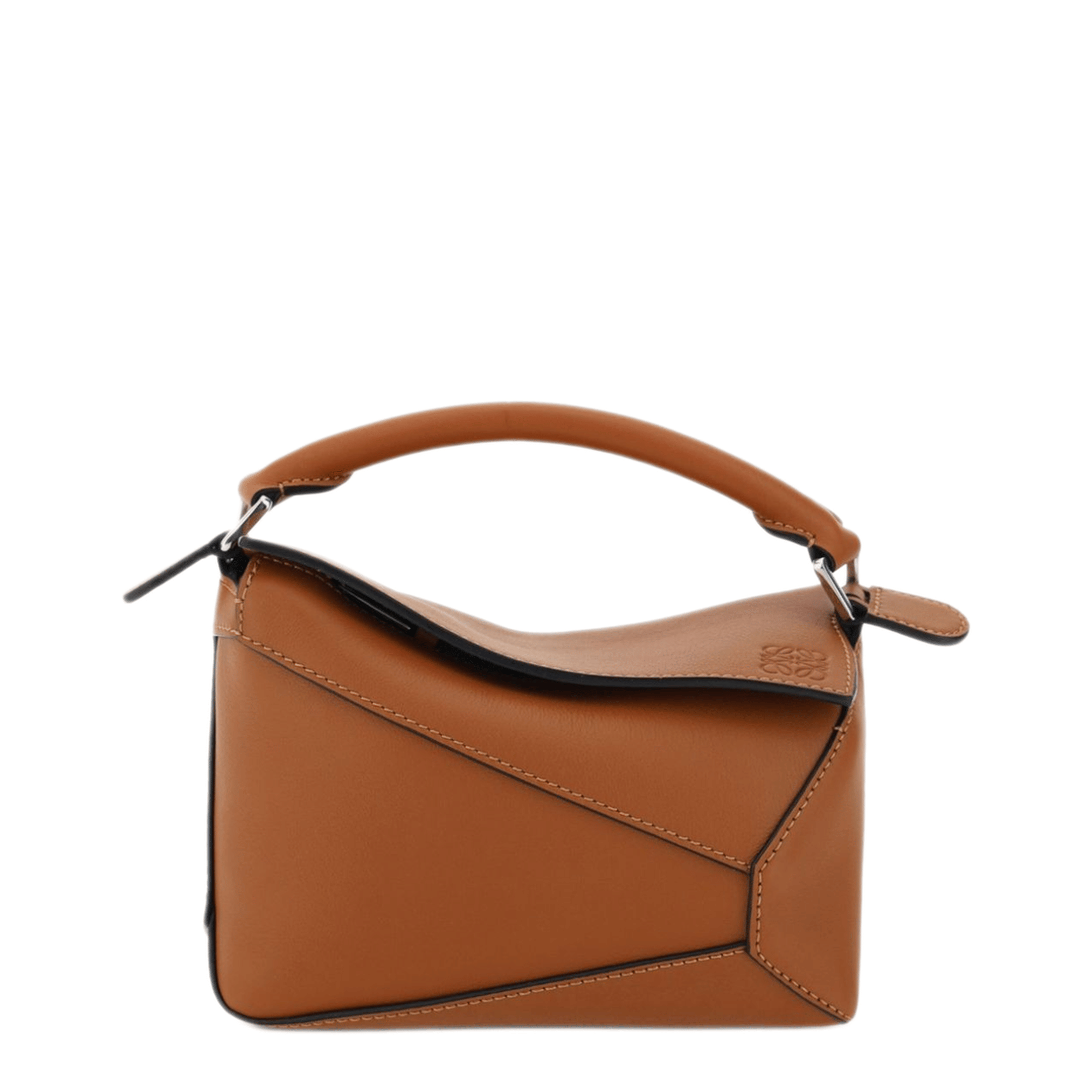 Loewe Puzzle Mini Calfskin Crossbody - Tan