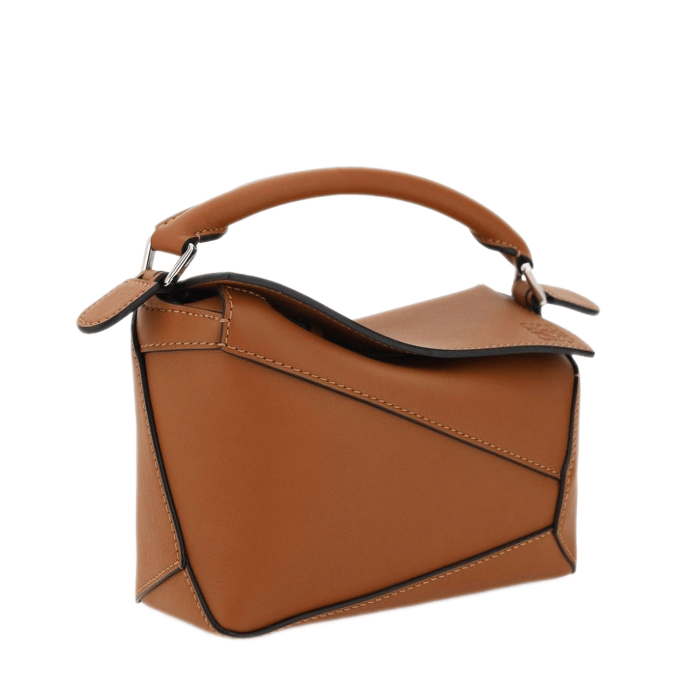 Loewe Puzzle Mini Calfskin Crossbody - Tan