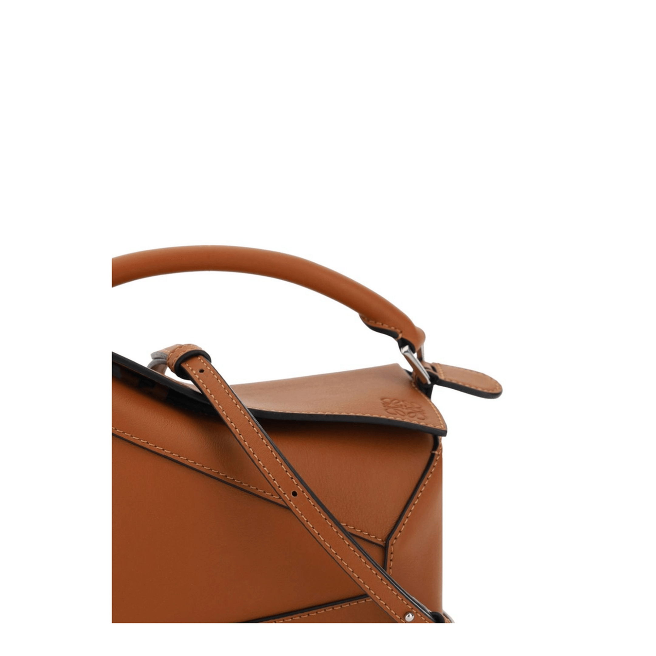 Loewe Puzzle Mini Calfskin Crossbody - Tan