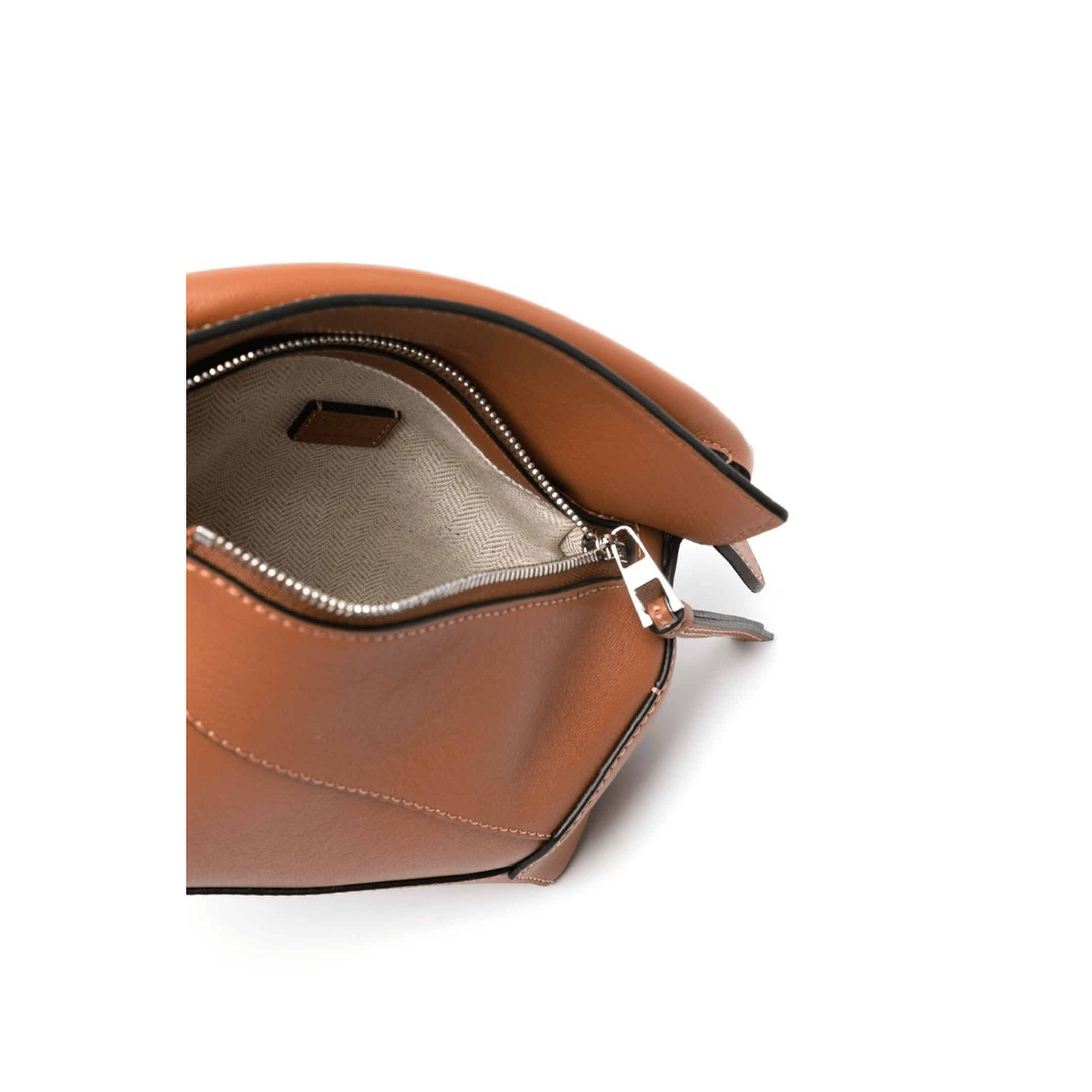 Loewe Puzzle Mini Calfskin Crossbody - Tan