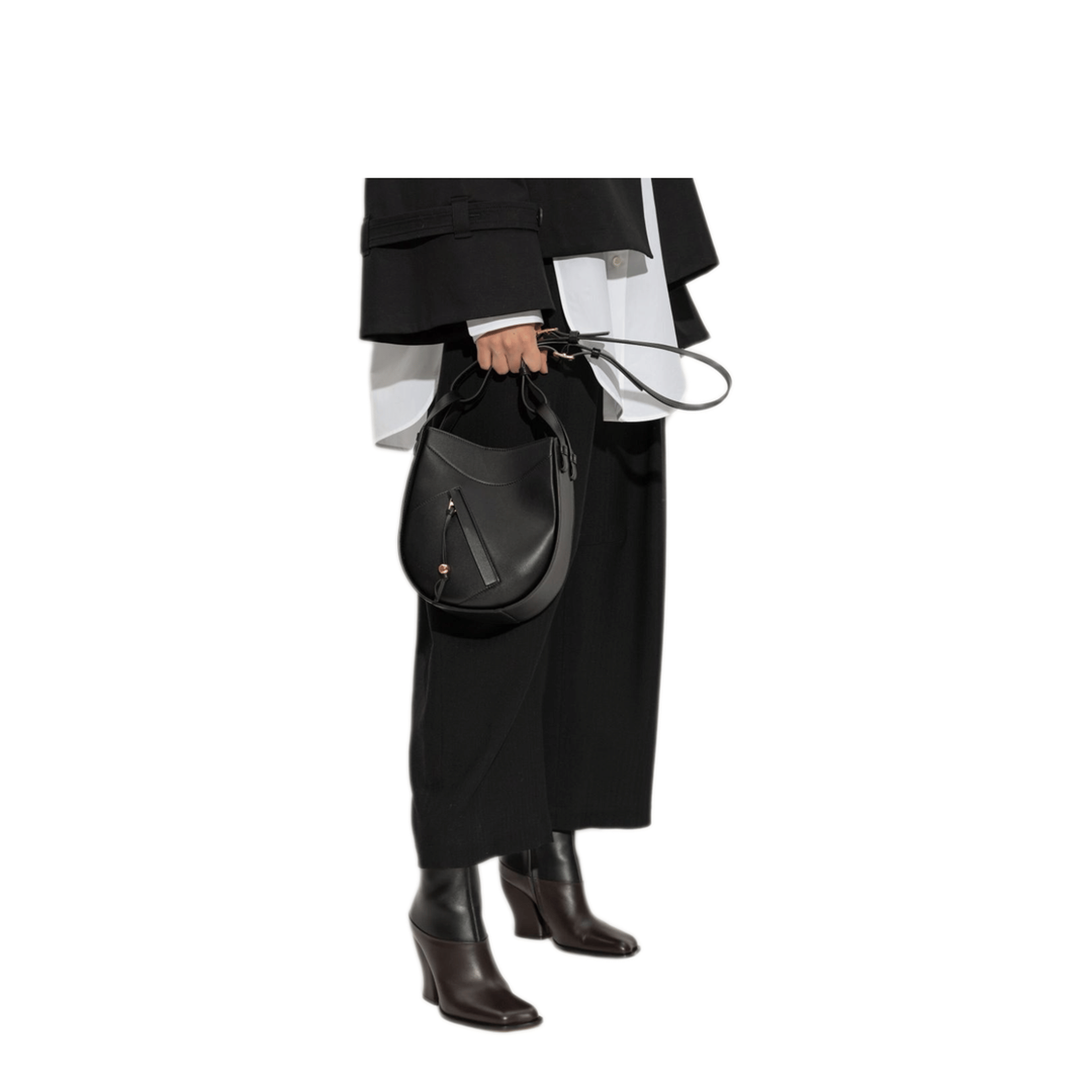 Loewe Hammock Slice Calfskin Crossbody - Black